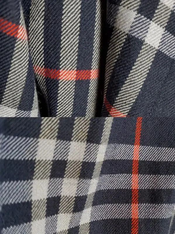 Burberry Burberry Navy Wool Check Cropped Shirt. Size M / US 6-8 / IT 42-44 - 8 Thumbnail