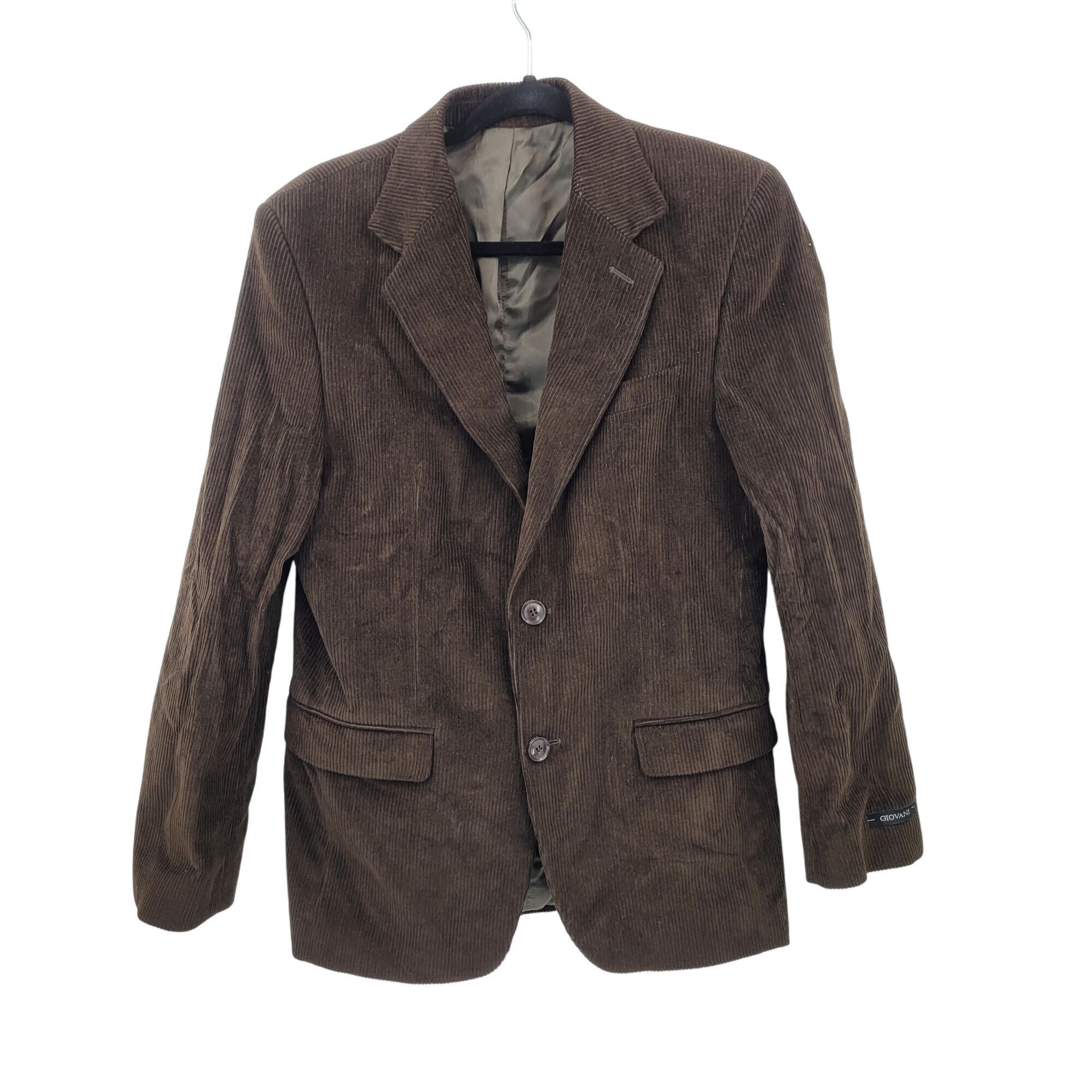 Other Giovani Mens Regular Fit Corduroy Sports Jacket 46 Brown Co Size 46R - 1 Thumbnail