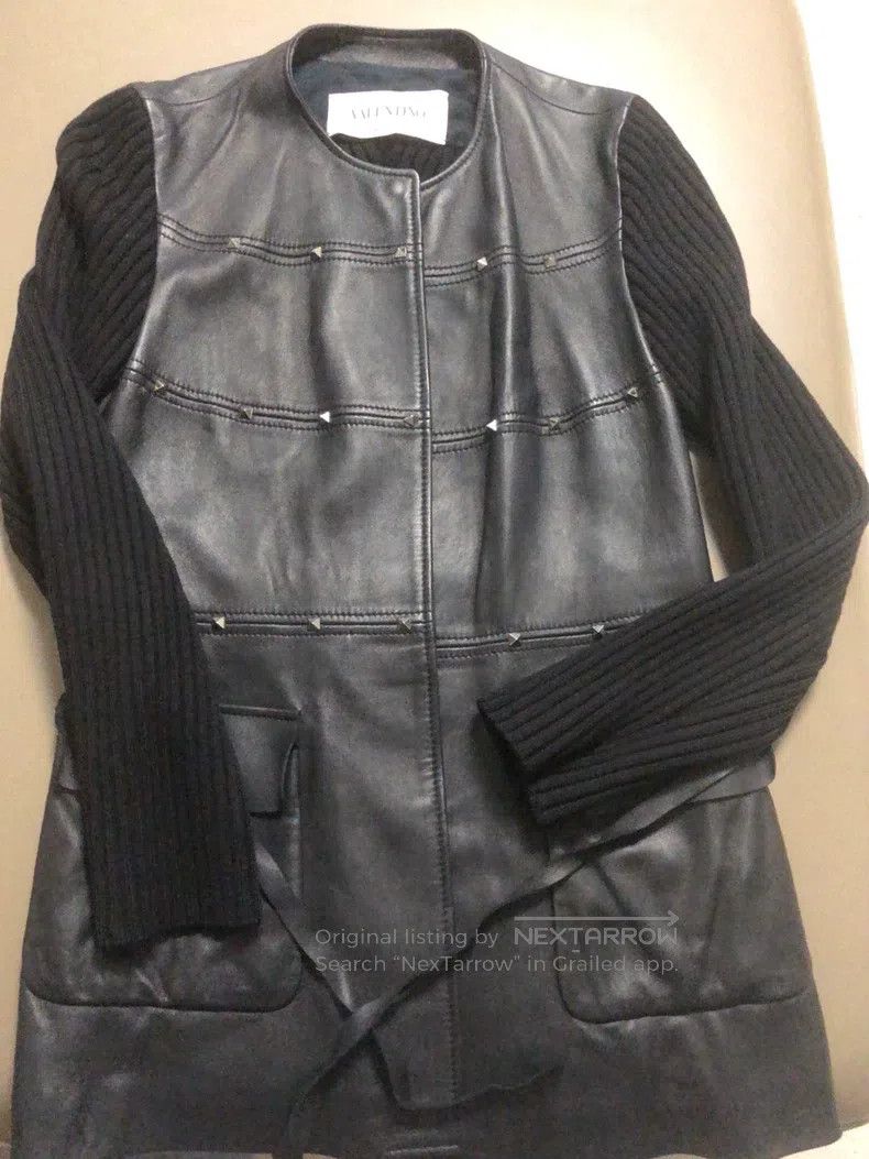 Valentino Valentino Willow nail leather coat Size S / US 4 / IT 40 - 1 Thumbnail