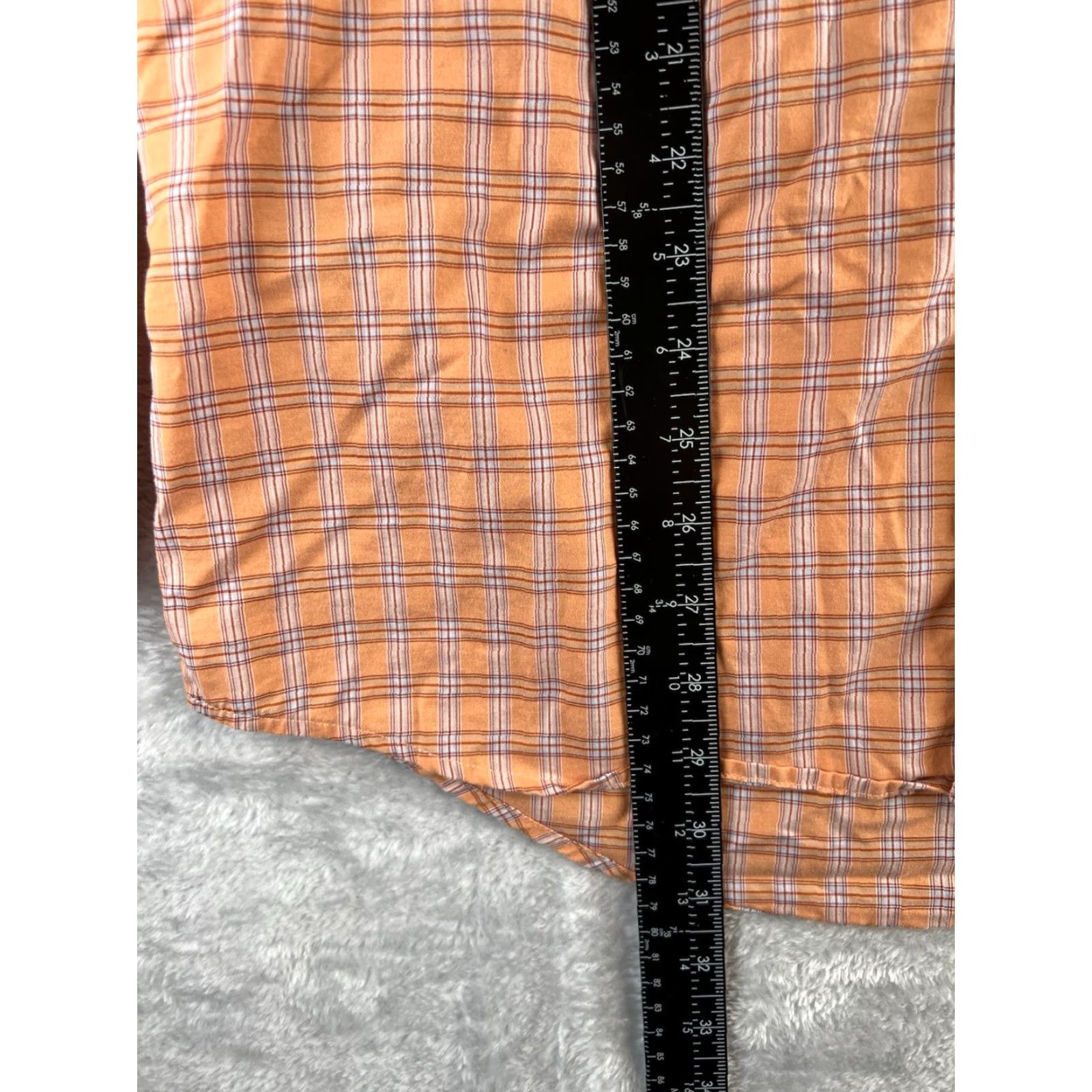 Lacoste VINTAGE Lacoste Shirt Men’s Large 42 Orange Plaid Button Up Cotton Long Sleeve READ Size US L / EU 52-54 / 3 - 6 Thumbnail