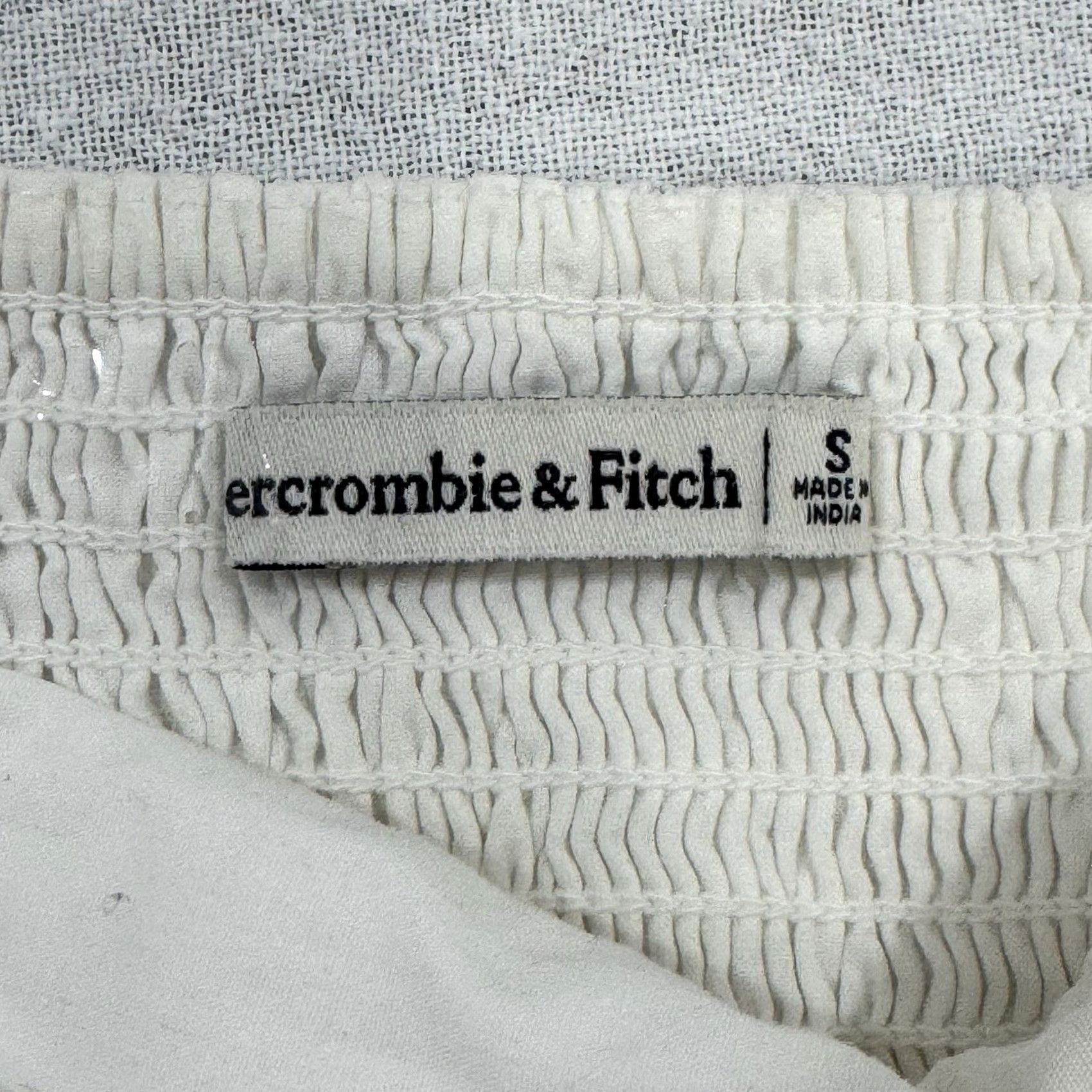 Abercrombie & Fitch VINTAGE Abercrombie & Fitch Small White Poplin Mini Dress Puff Sleeve Pockets Dress Women S White Floral A-Line Short Sleeve 1986 Ladies Girls Mens Size S / US 4 / IT 40 - 2 Thumbnail