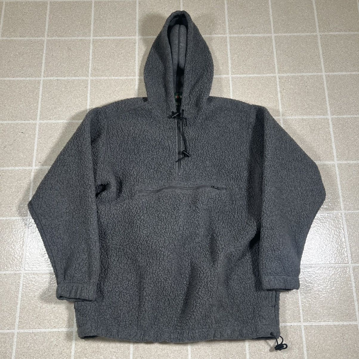 J.Crew Vintage J Crew Hooded Quarter Zip Sherpa Hoodie Y2K Cozy Size US S / EU 44-46 / 1 - 1 Thumbnail