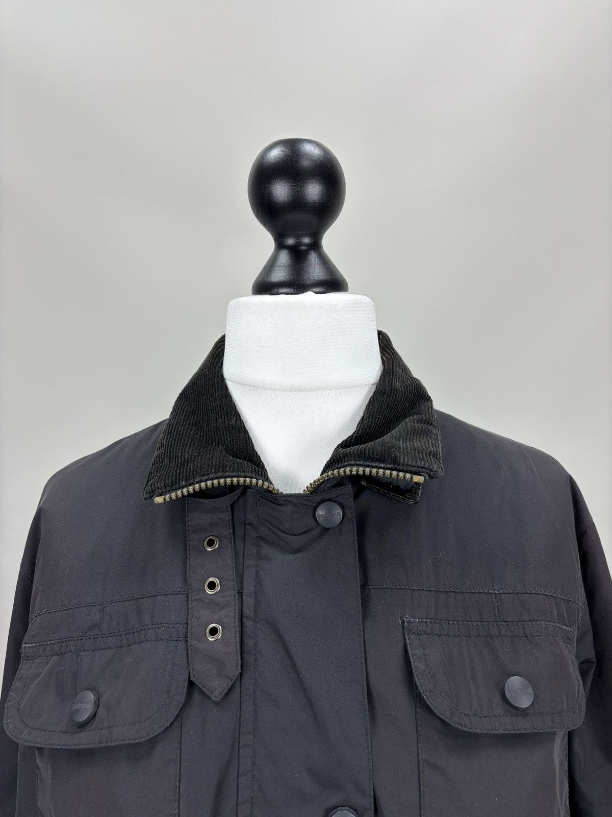 Barbour Womens jacket Barbour Featherweight Size 12 Color Black Size XL / US 12-14 / IT 48-50 - 4 Thumbnail