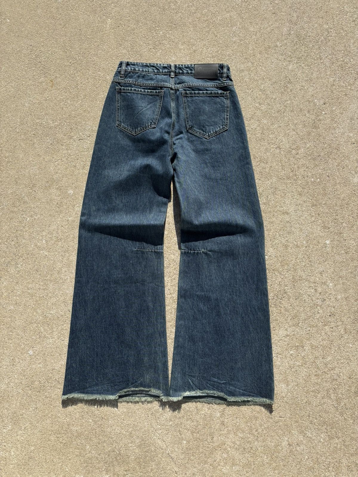 Designer ONISM ACID WASH FLARED BLUE DENIM Size US 30 / EU 46 - 3 Thumbnail