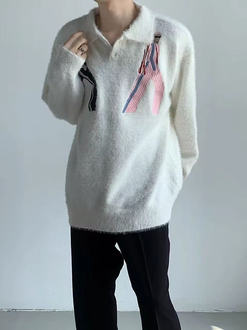 Other Design Fluffy y2k Retro Style Jumper Sweater Size US M / EU 48-50 / 2 - 4 Thumbnail