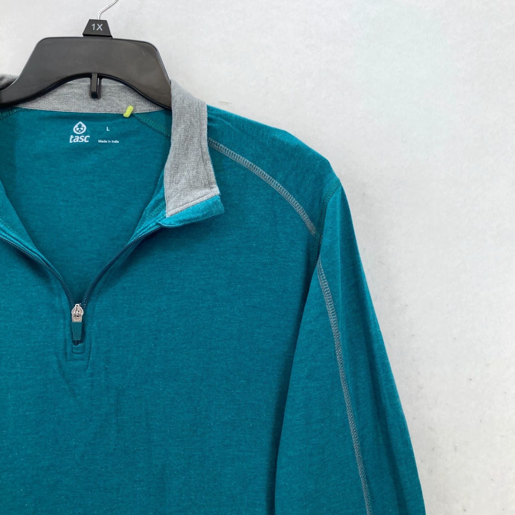 Vintage TASC Performance Carrollton Lightweight Quarter Zip Mens Large Blue Bamboo Gym Shirt Size US L / EU 52-54 / 3 - 2 Thumbnail