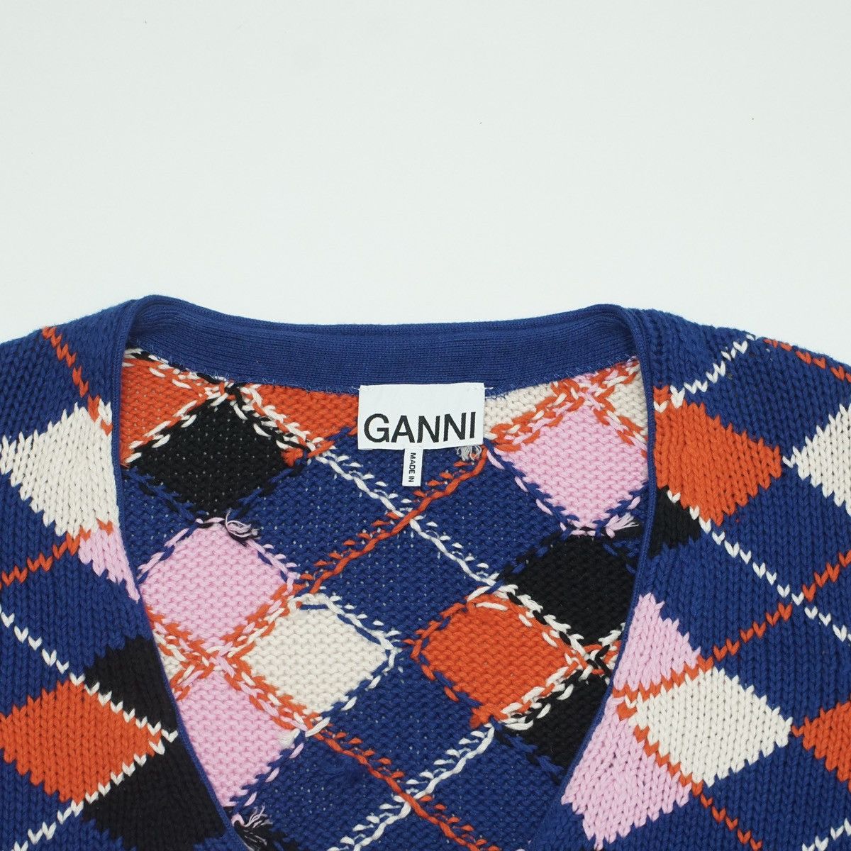 Ganni *NoTariff Ganni Argyle Cardigan Size XS / US 0-2 / IT 36-38 - 4 Thumbnail