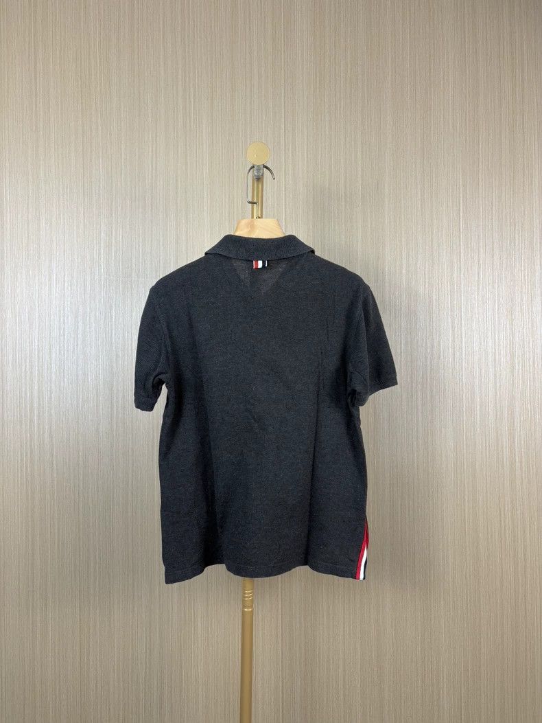 Thom Browne Thom Browne Gray dotted stripe polo shirt Size US XS / EU 42 / 0 - 2 Thumbnail