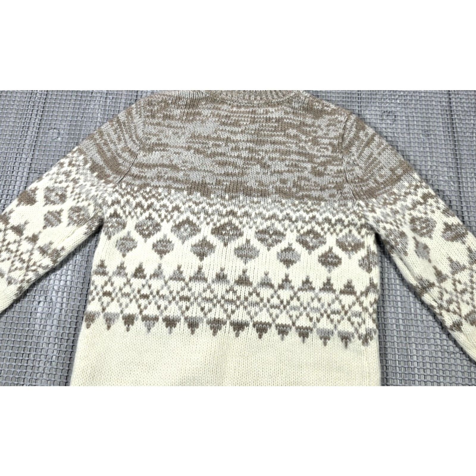 Banana Republic Banana Republic Sweater Womens S Ivory Fair Isle Alpaca Wool Blend Crewneck Classic Luxe Warm Womens Size S / US 4 / IT 40 - 6 Thumbnail