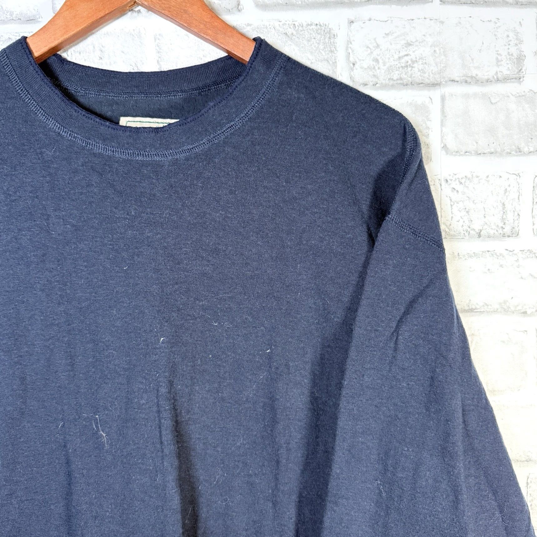 Vintage L.L.Bean Dark Blue Wool Blend Long Sleeve Shirt Mens XL Button-Up Size US XL / EU 56 / 4 - 2 Thumbnail