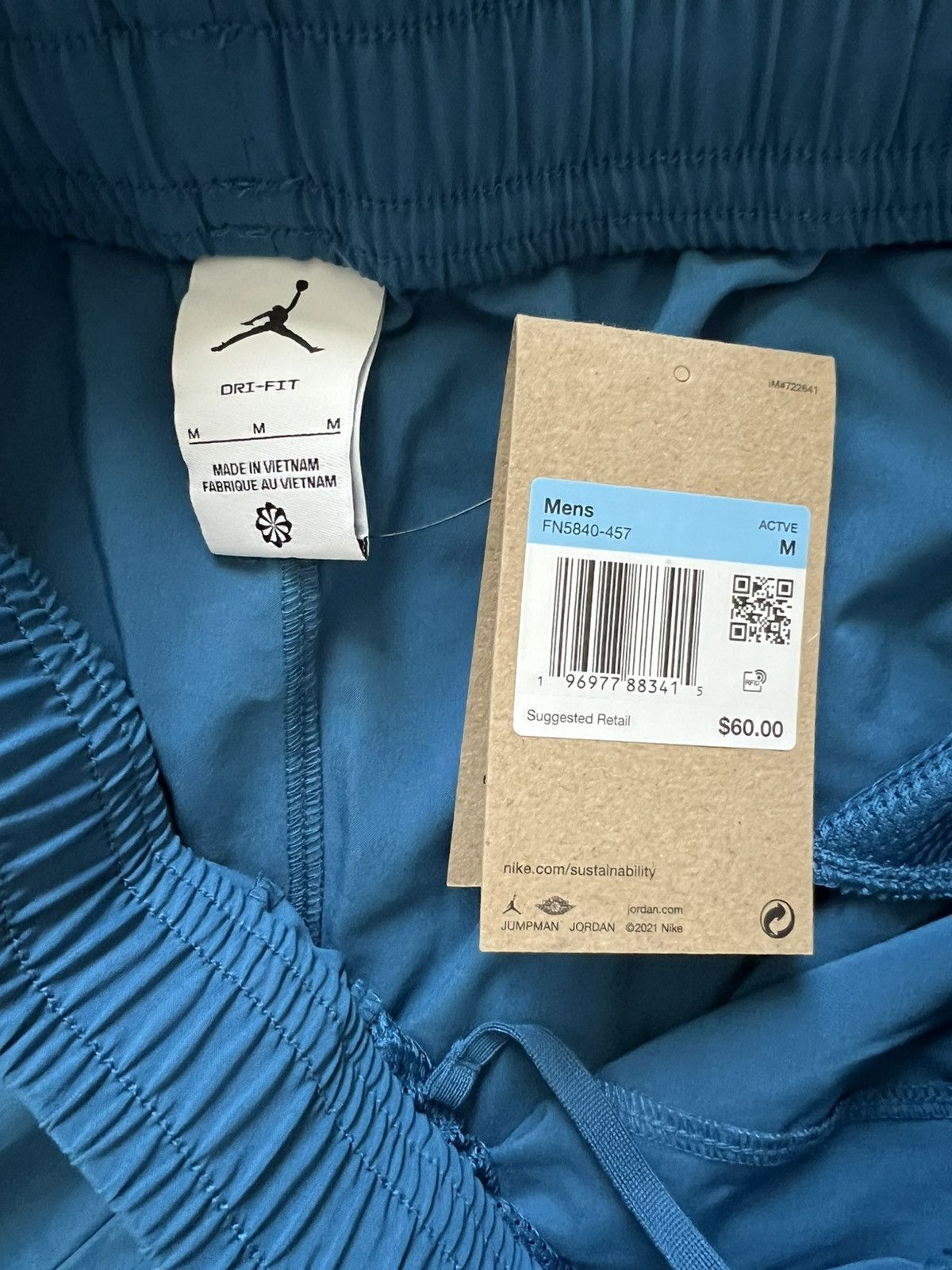 Jordan Brand Jordan Sport Mens Dri FIT Woven Pants Blue Size US 30 / EU 46 - 4 Thumbnail