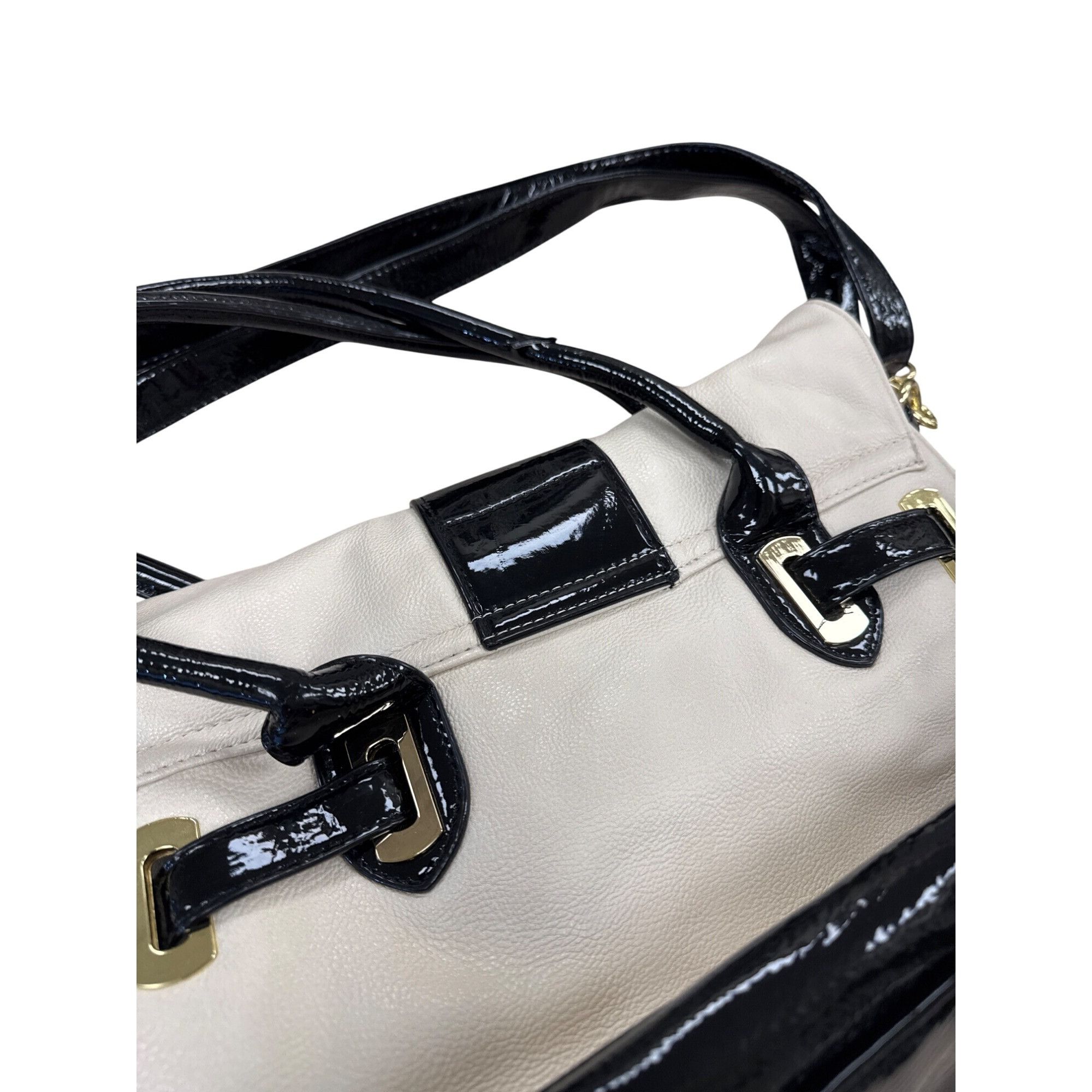 Betsey Johnson Betsey Johnson Womens Cream & Black Crossbody Purse 10x12 SK Size ONE SIZE - 11 Thumbnail