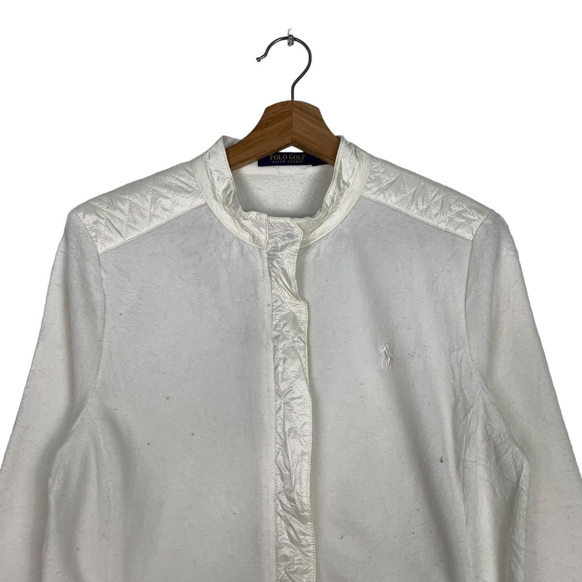 Polo Ralph Lauren POLO GOLF Ralph Lauren White Fleece Jacket #0202-C10 Size M / US 6-8 / IT 42-44 - 3 Thumbnail