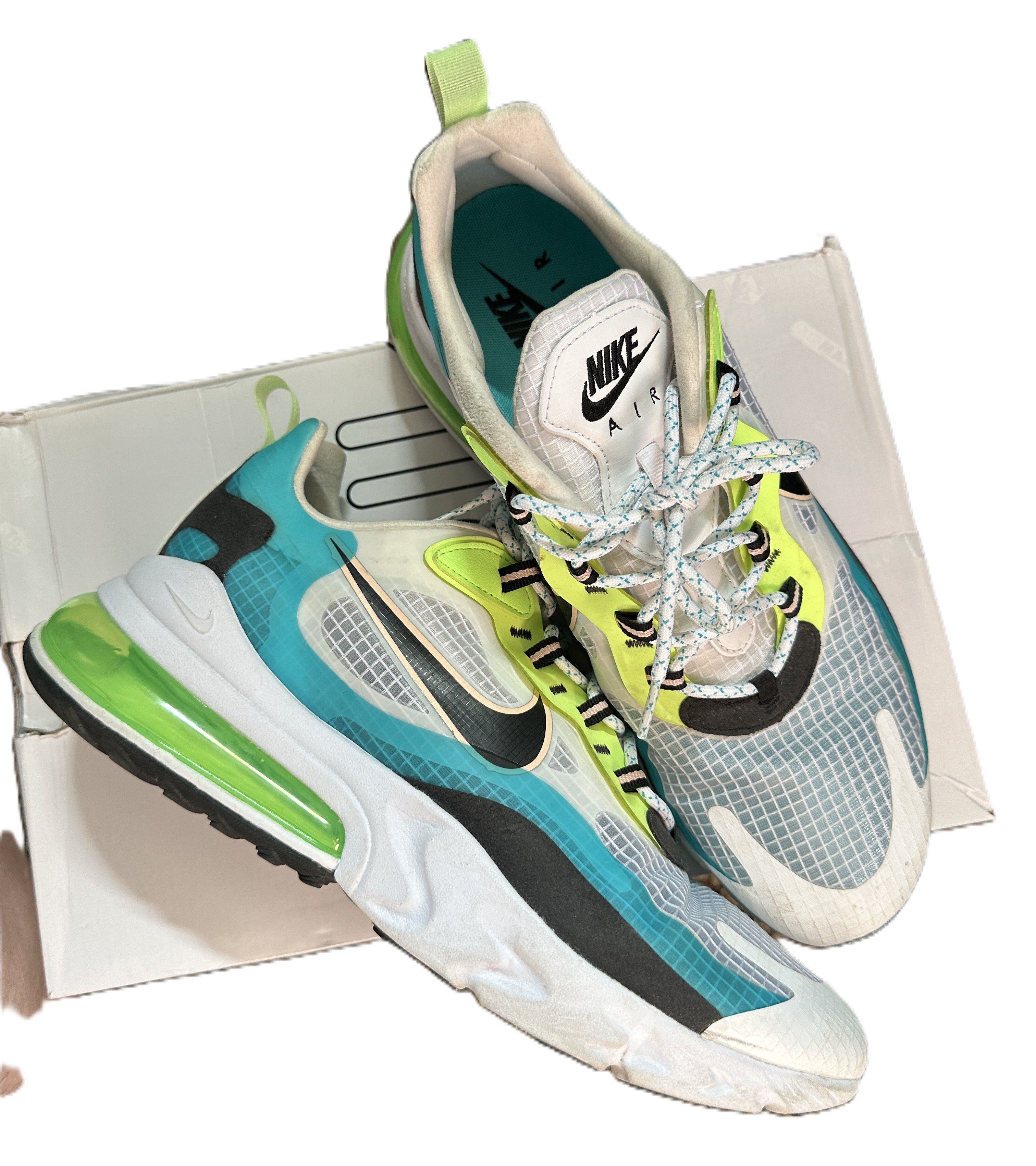 Nike Air Max 270 React SE - Oracle Aqua/Black/Ghost Green Size US 12 / EU 45 - 1 Thumbnail