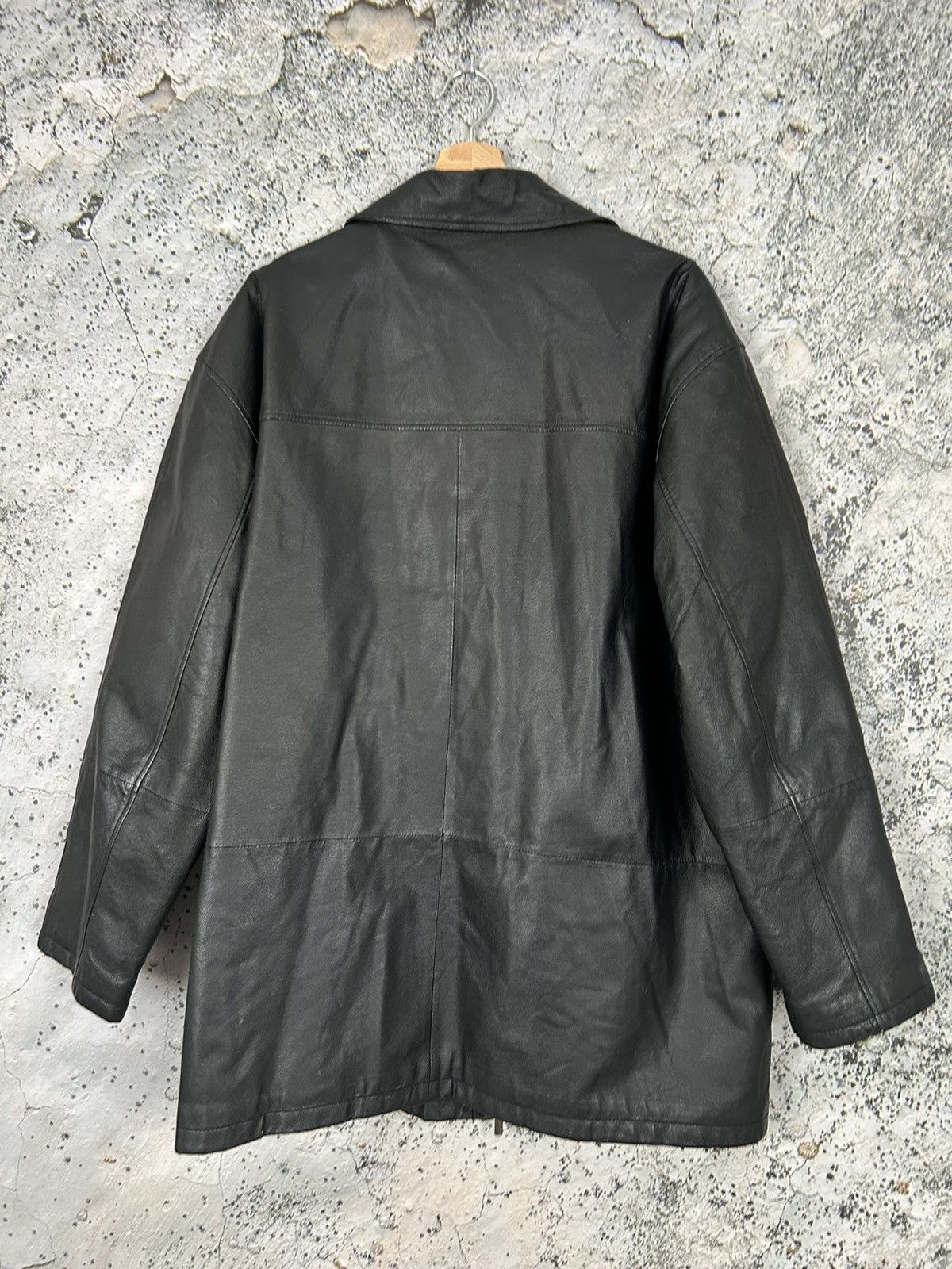 Genuine Leather × Vintage Vintage Genuine Leather Black Jacket Parkas Avant-garde Size US L / EU 52-54 / 3 - 4 Thumbnail