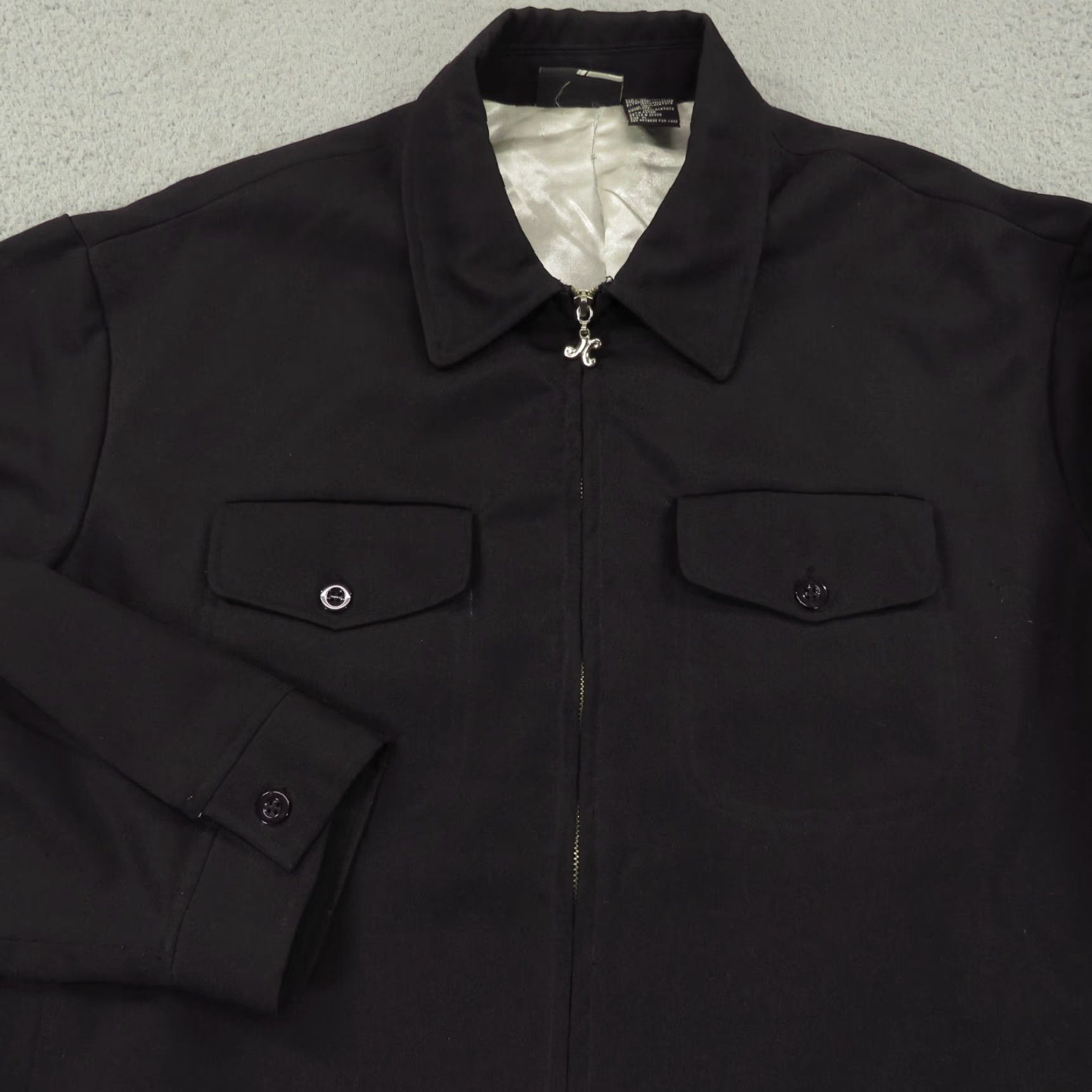 Vintage KIKWEAR Jacket Mens XL Black Lined Utility Workwear Skater Grunge Y2K 90s Cholo Windbreaker Jacket Mens XL Black Lined Utility Workwear Grunge 90s Size US XL / EU 56 / 4 - 5 Thumbnail