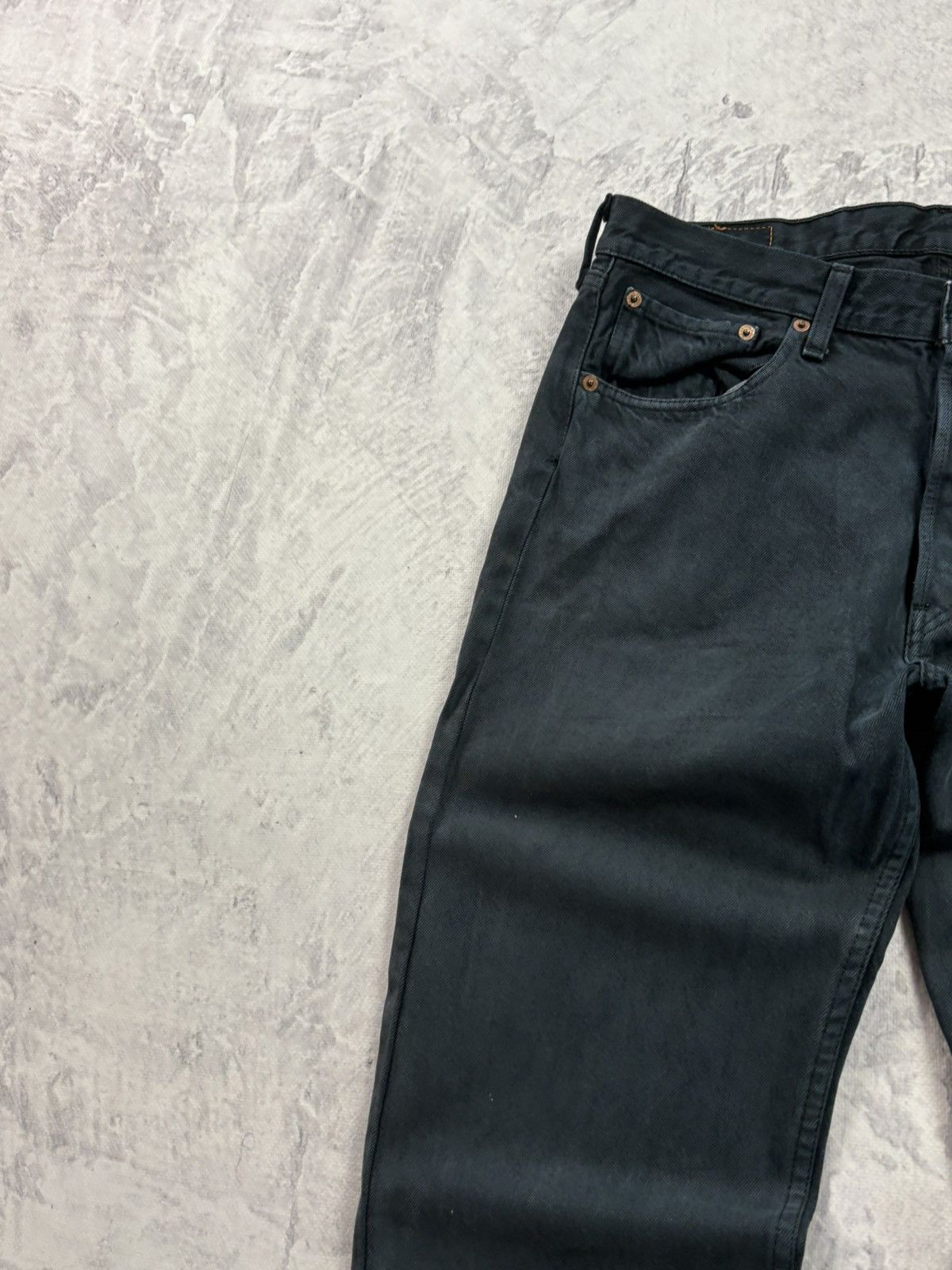 Levi's Vintage Levis 501 Denim jeans washed black pants retro Y2k Size US 33 - 3 Thumbnail