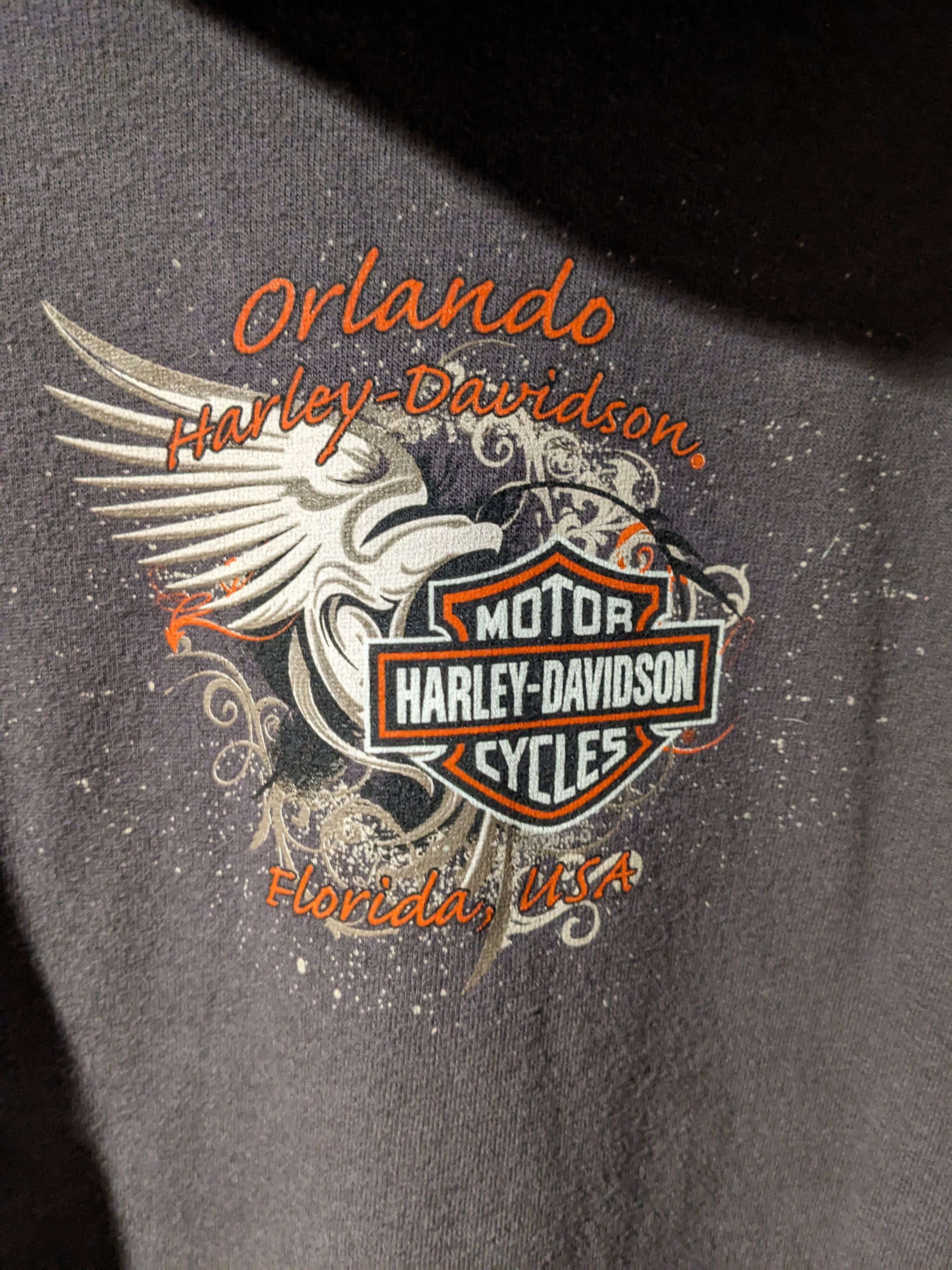 Designer × Harley Davidson Vintage 2008 Harley Davidson Woman's Medium Hoodie Size M / US 6-8 / IT 42-44 - 6 Thumbnail