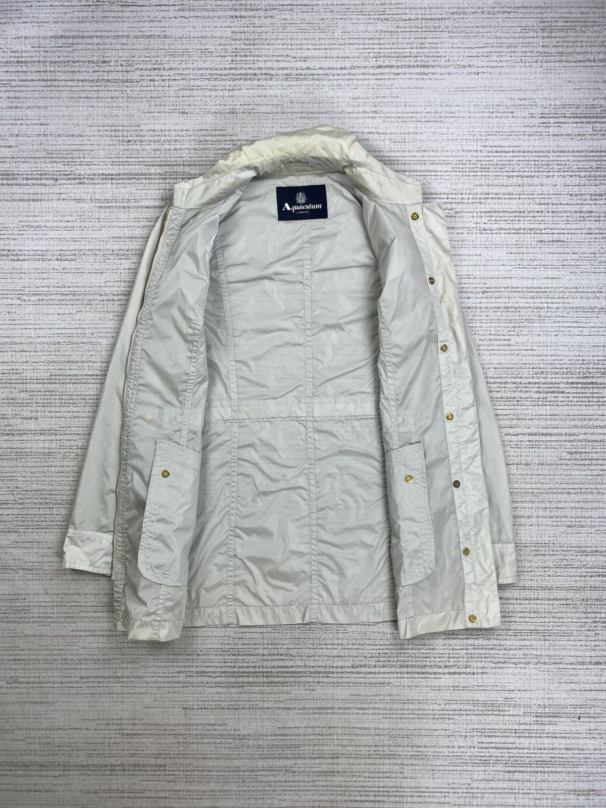 Aquascutum × Japanese Brand × Vintage Vtg Aquascutum Nice Nylon Trench Breasted Pocket Coat Jacket Size US M / EU 48-50 / 2 - 8 Thumbnail
