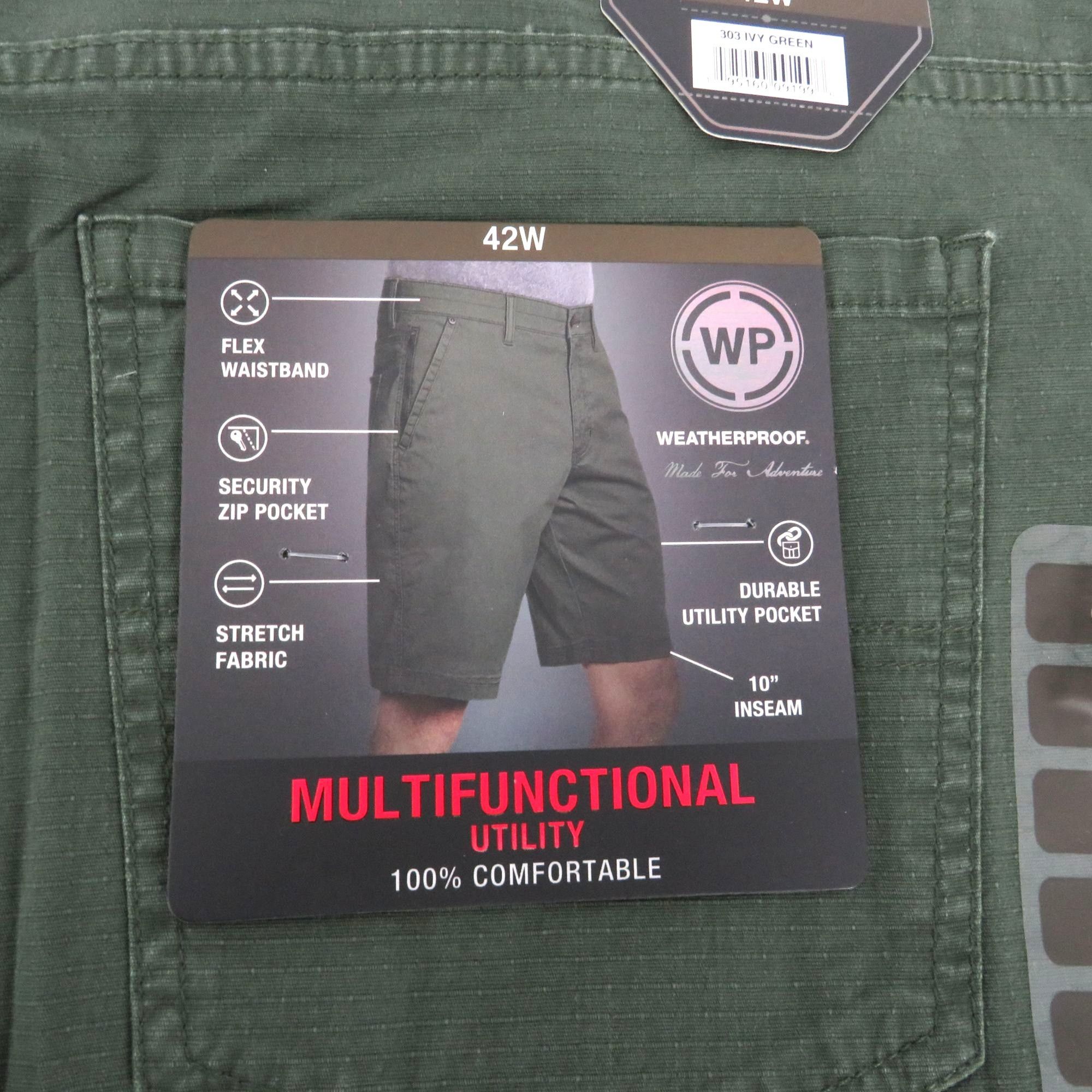Weatherproof Weatherproof Mens Utility Shorts 42 Ivy Green Stretch Fabric Size US 42 / EU 58 - 3 Thumbnail