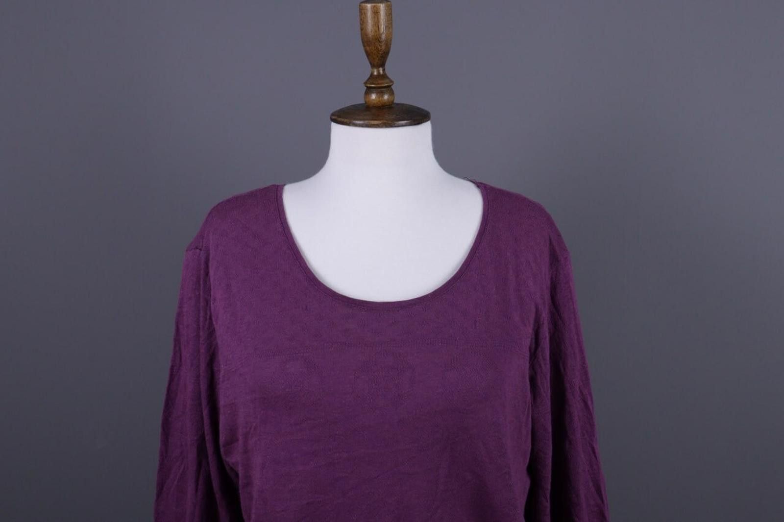 Designer Gudrun Sjoden Purple Long Sleeve Top Shirt Pullover Size XL Size XL / US 12-14 / IT 48-50 - 3 Thumbnail