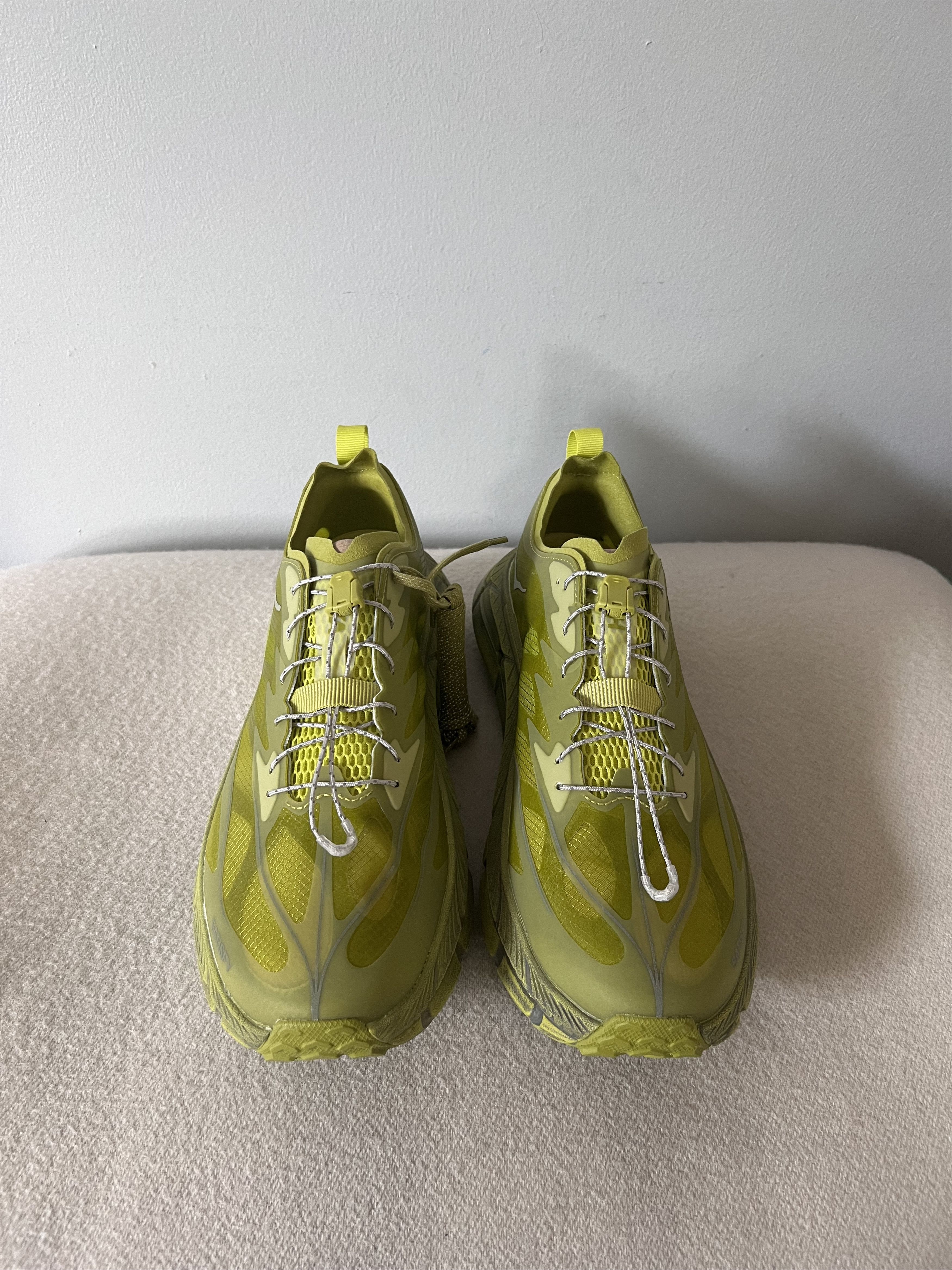 Hoka × Satisfy Satisfy Running Hoka One One Mafate Trail in Sulfur Size US 14 / EU 47 - 4 Thumbnail
