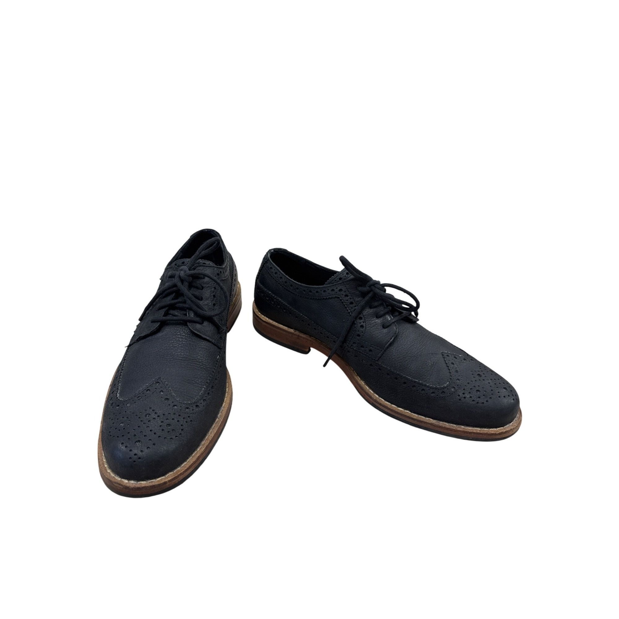 Cole Haan Cole Haan Mens Black Leather Suede Oxford Dress Shoes 8M SKU Size US 8 / EU 41 - 1 Thumbnail