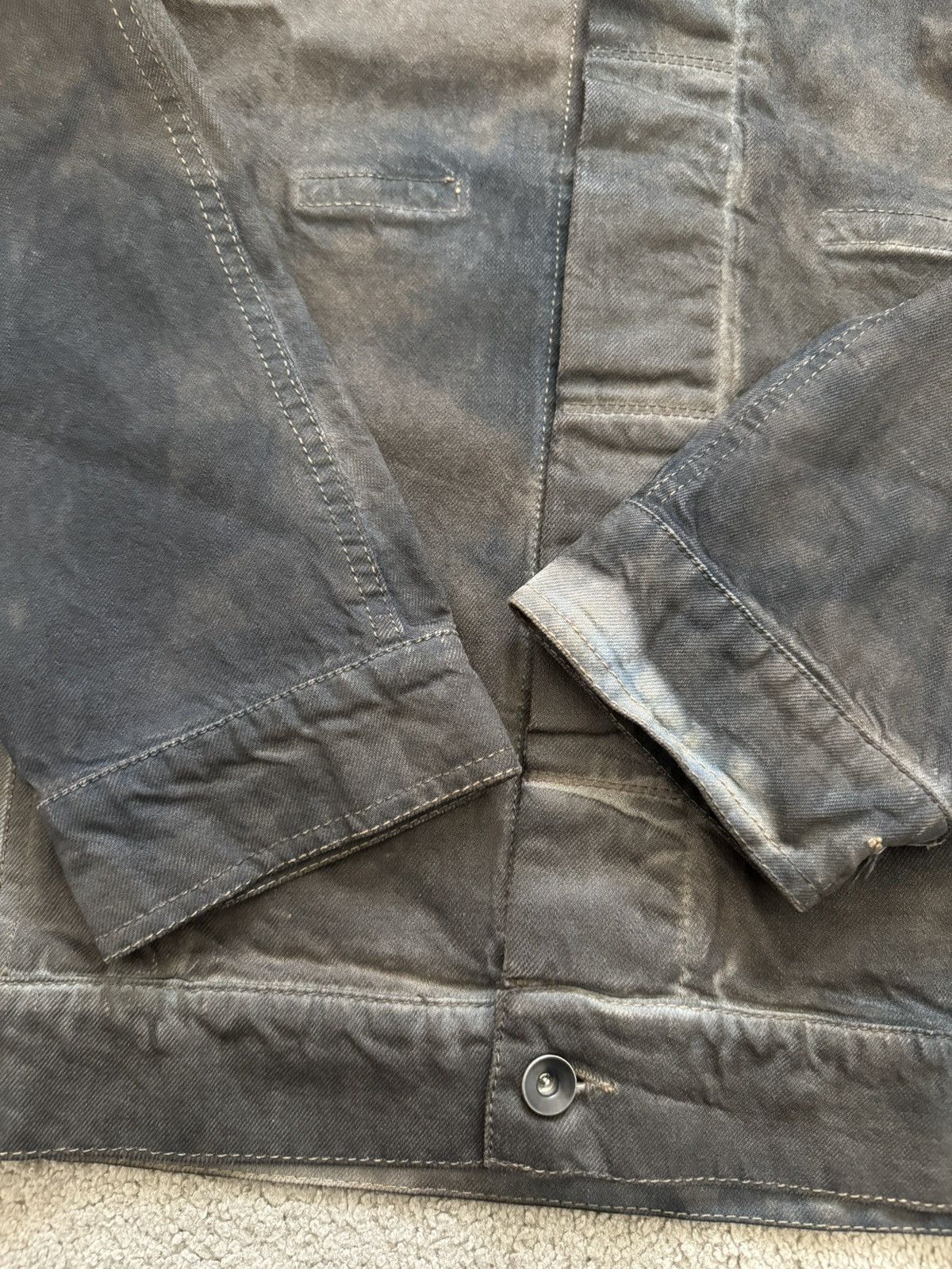 Rick Owens Drkshdw SS15 Rick Owens DRKSHDW Batik Dark Dust Denim Work Jacket Size US S / EU 44-46 / 1 - 5 Thumbnail