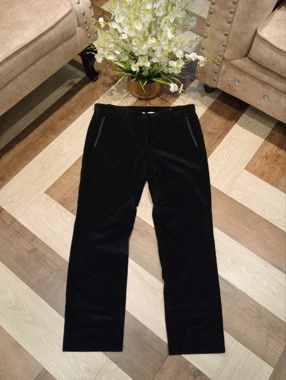 Emporio Armani EMPORIO ARMANI MATT LINE ADJUSTABLE WAIST CORDUROY PANTS Size US 36 / EU 52 - 1 Thumbnail