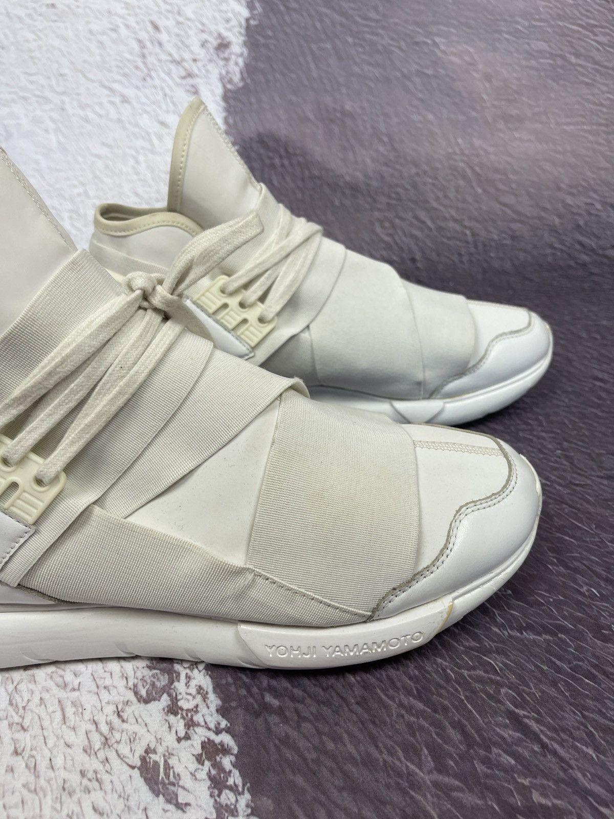 Adidas Adidas Y-3 Yohji Yamamoto Qasa High sneaker triple white Size US 9.5 / EU 42-43 - 3 Thumbnail