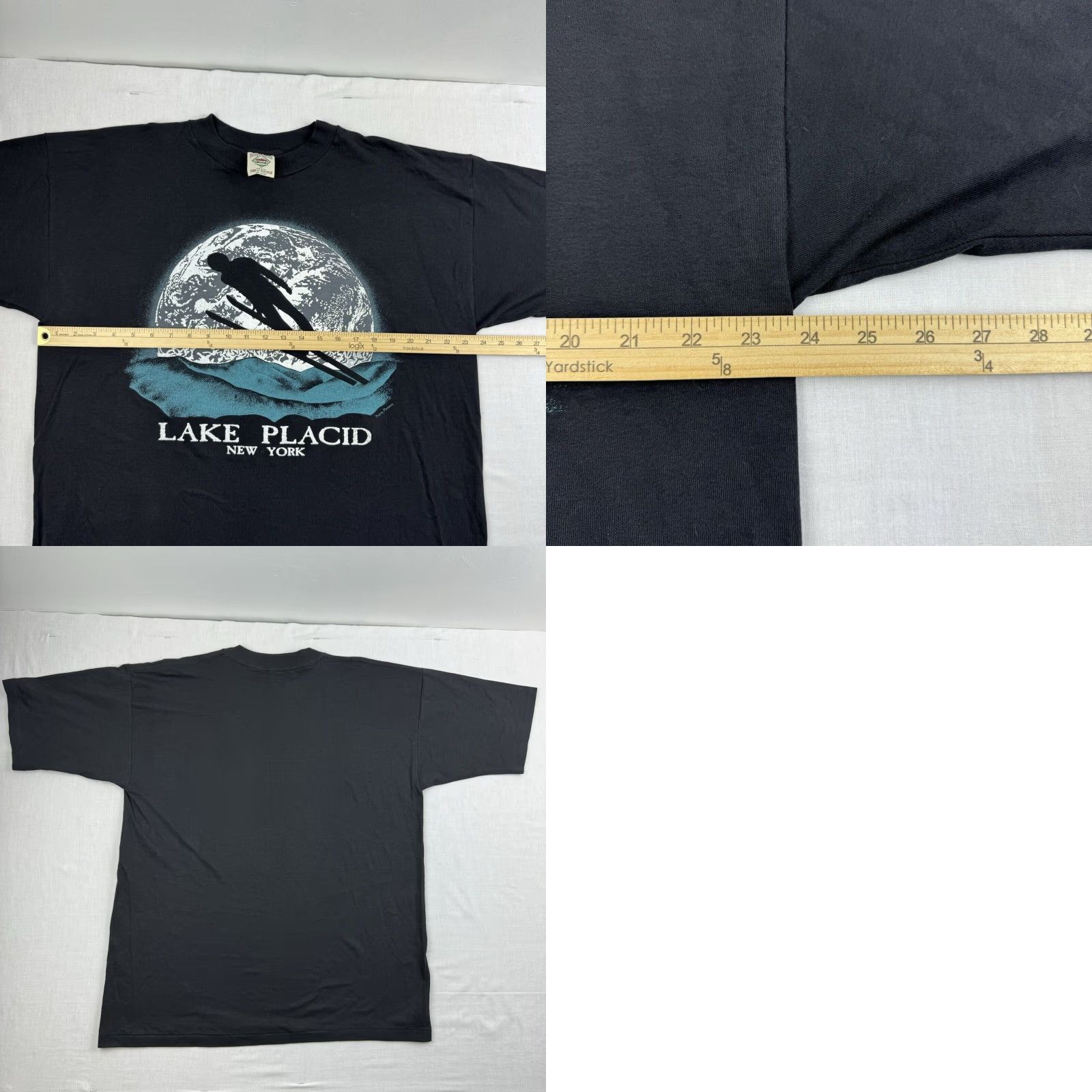 Vintage Vintage Prairie Mountain Sportswear T-Shirt XL Black Adult Men Crew Neck Short Sleeve Classic 90s Nature Ski Lake Placid Moon New York Travel - Size US XL / EU 56 / 4 - 8 Thumbnail