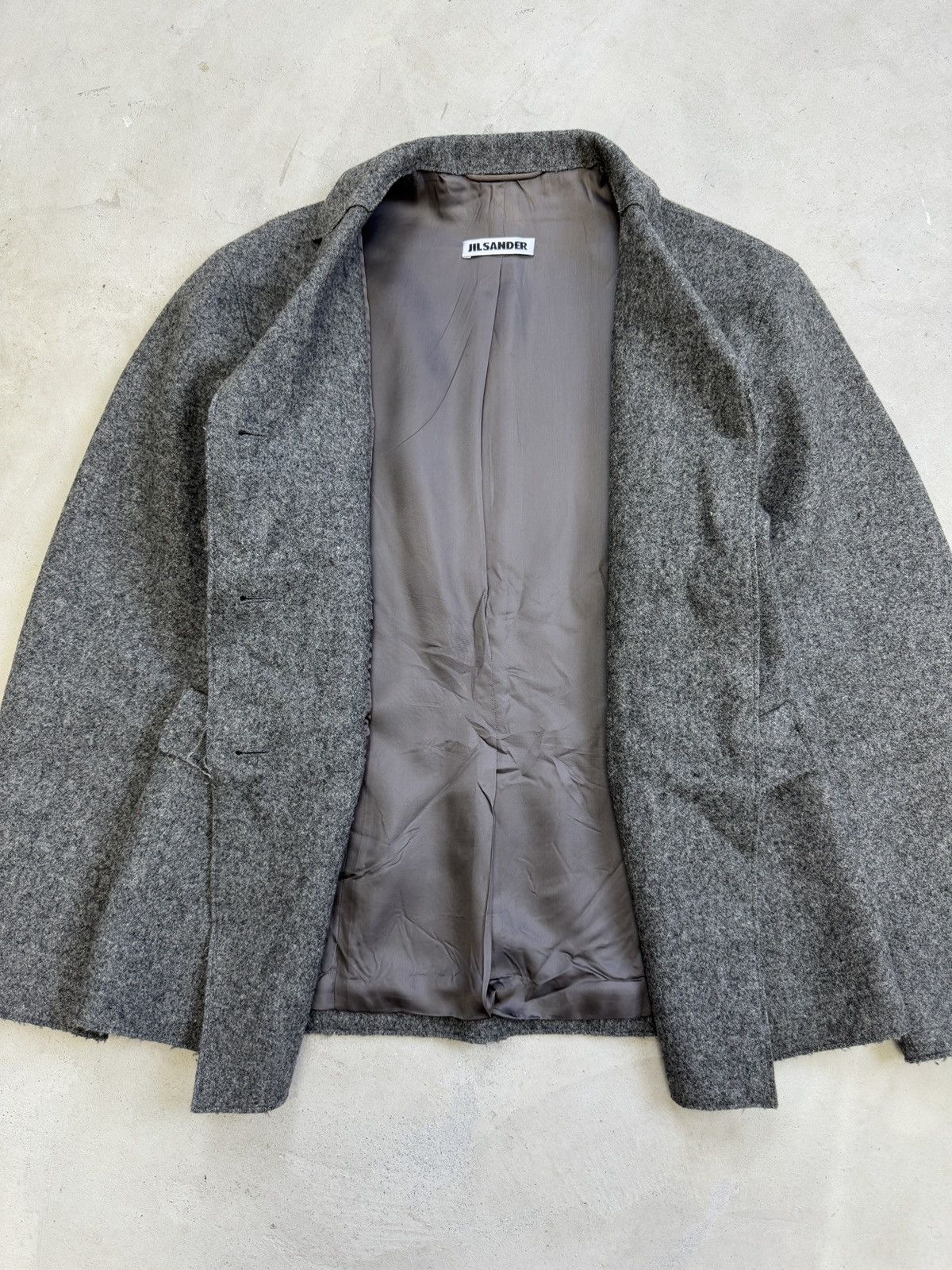 Jil Sander Jil Sander Blazer Fleece Wool Grey Size 40S - 6 Thumbnail