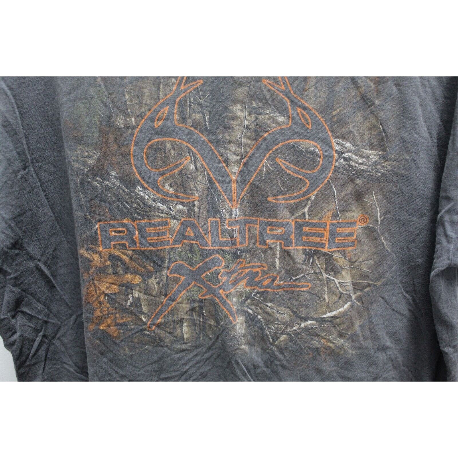 Realtree Realtree T Shirt XL Gray Camouflage Antlers Short Sleeve Size US XL / EU 56 / 4 - 2 Thumbnail