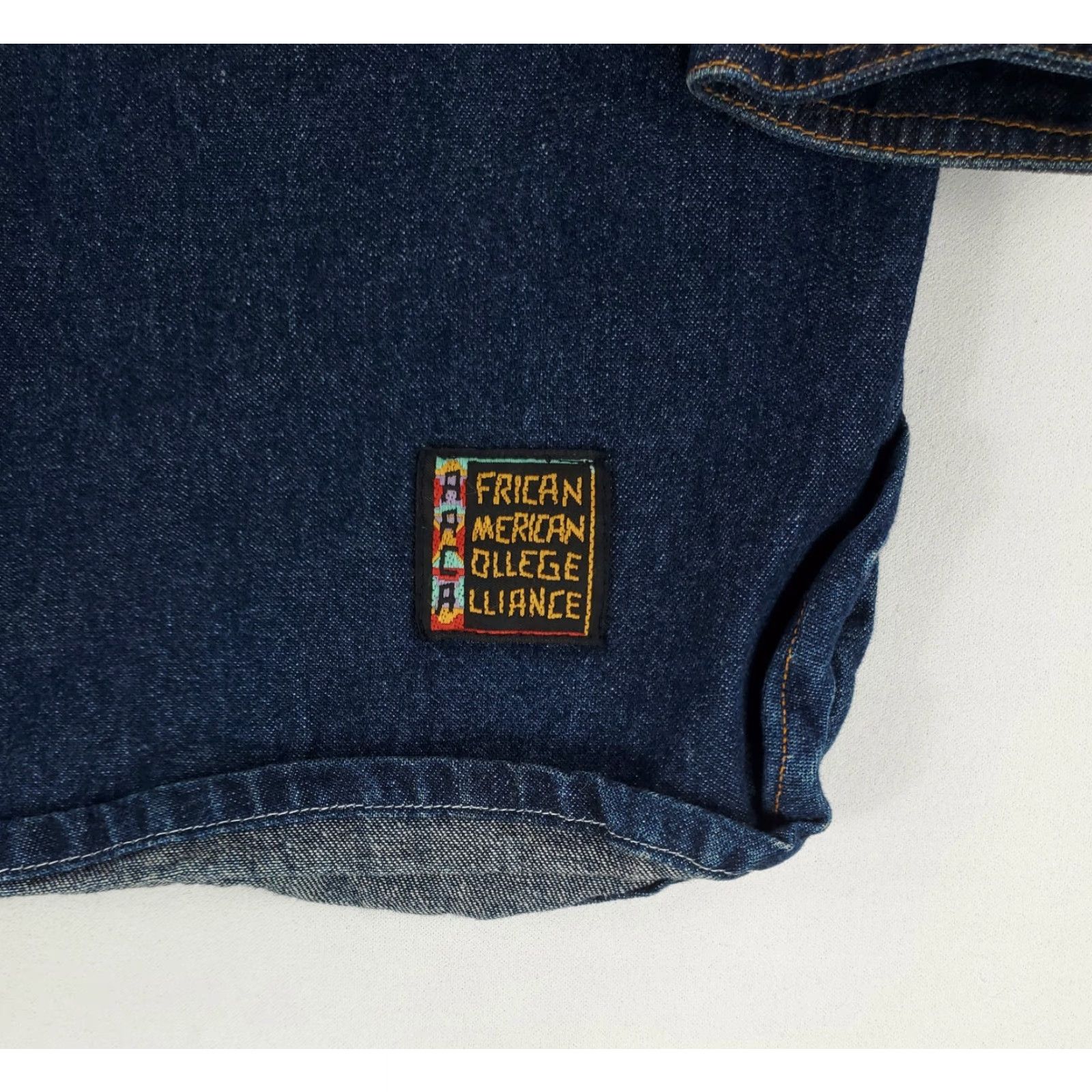 Vintage VINTAGE African American College Alliance Shirt Henley Denim Pullover Blue Mens XXL Size US XXL / EU 58 / 5 - 4 Thumbnail