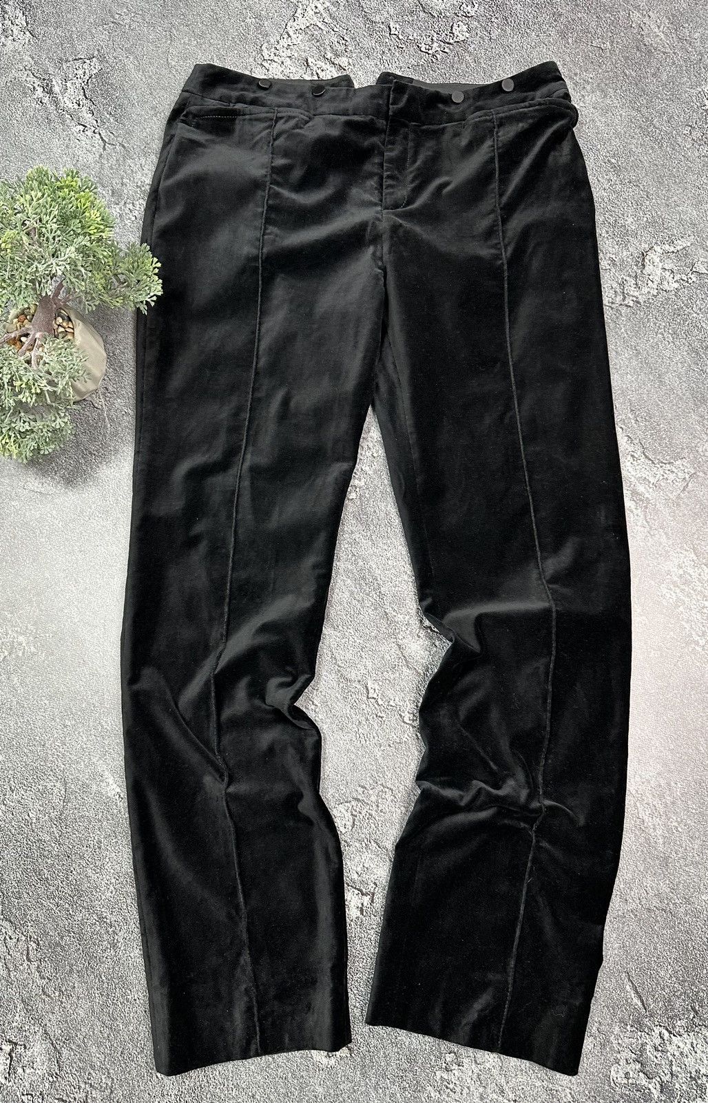 Joseph Joseph velvet pants Women’s Black Velour Luxury Size 28" / US 6 / IT 42 - 3 Thumbnail