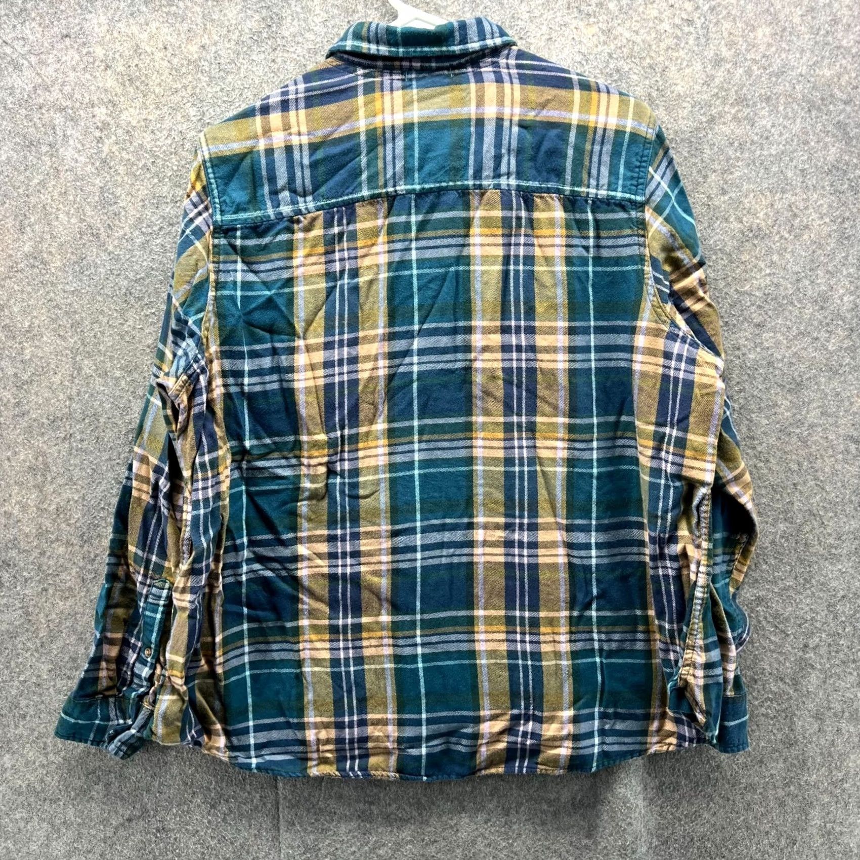 Vintage LL Bean Womens Plus Shirt Plaid Blue Yellow Button-Up - Size 1X - Vintage Size XL / US 12-14 / IT 48-50 - 2 Thumbnail