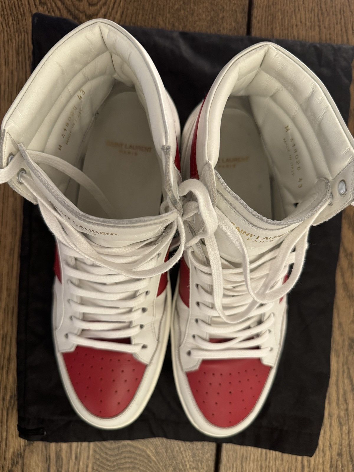 Yves Saint Laurent YSL Court Classic SL (White/Red) US 10 Size US 10 / EU 43 - 7 Thumbnail