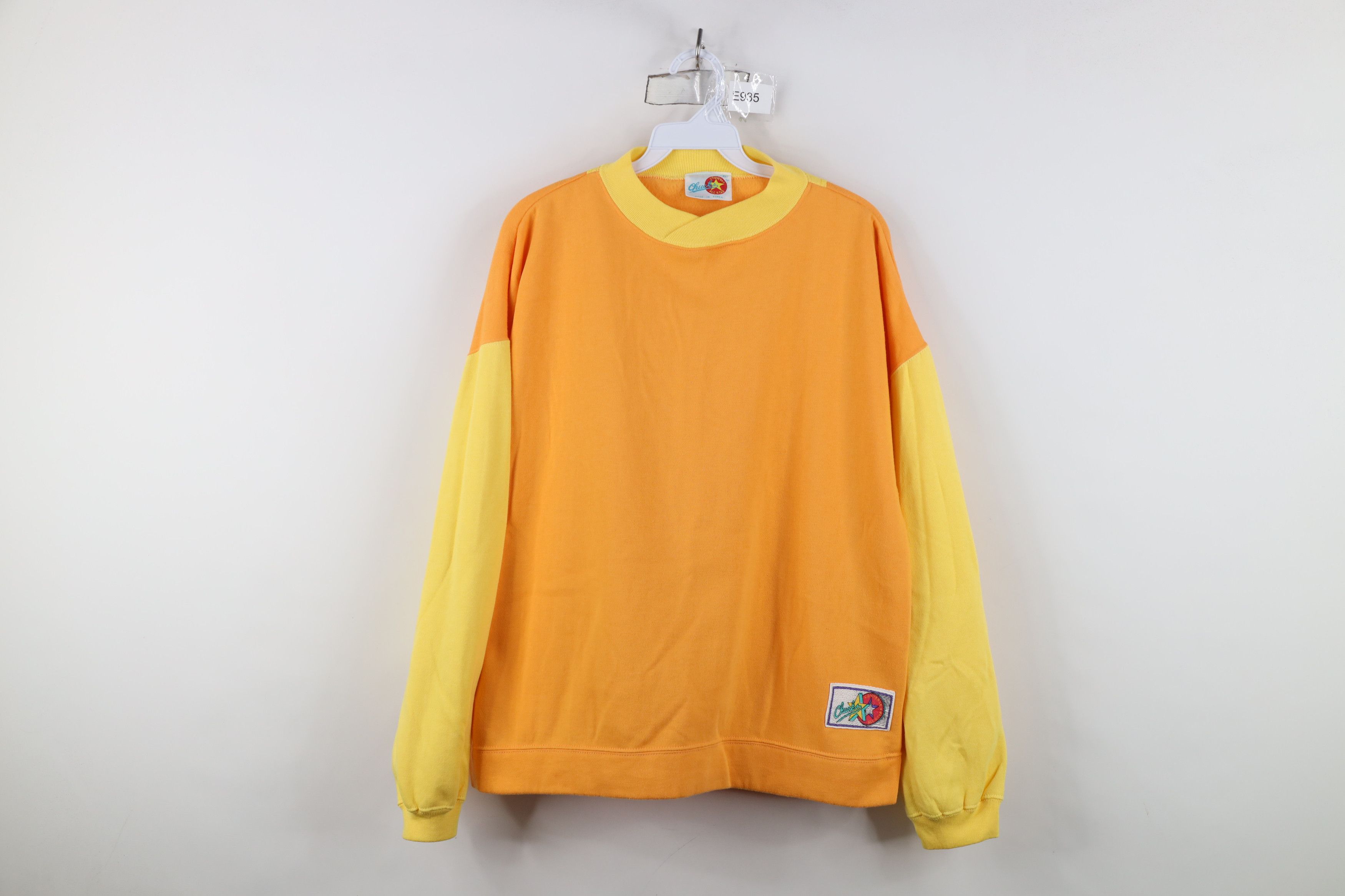 Converse Vintage 80s 90s Converse Block Sweatshirt Orange Yellow Size XL / US 12-14 / IT 48-50 - 1 Thumbnail