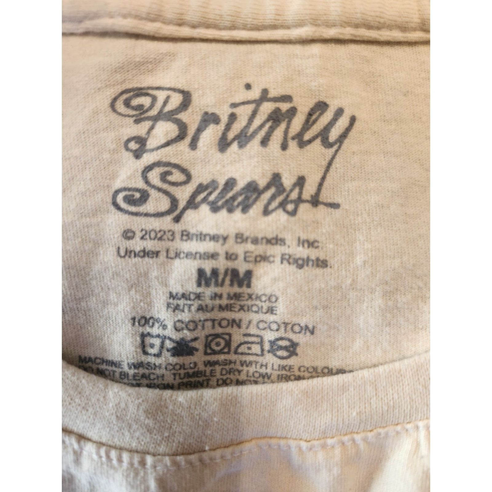 Vintage Britney Spears T-Shirt Yellow 2023 Licensed Graphic Tee Size M Unisex Adults Short Sleeve Crew Neck Cotton Size US M / EU 48-50 / 2 - 2 Thumbnail