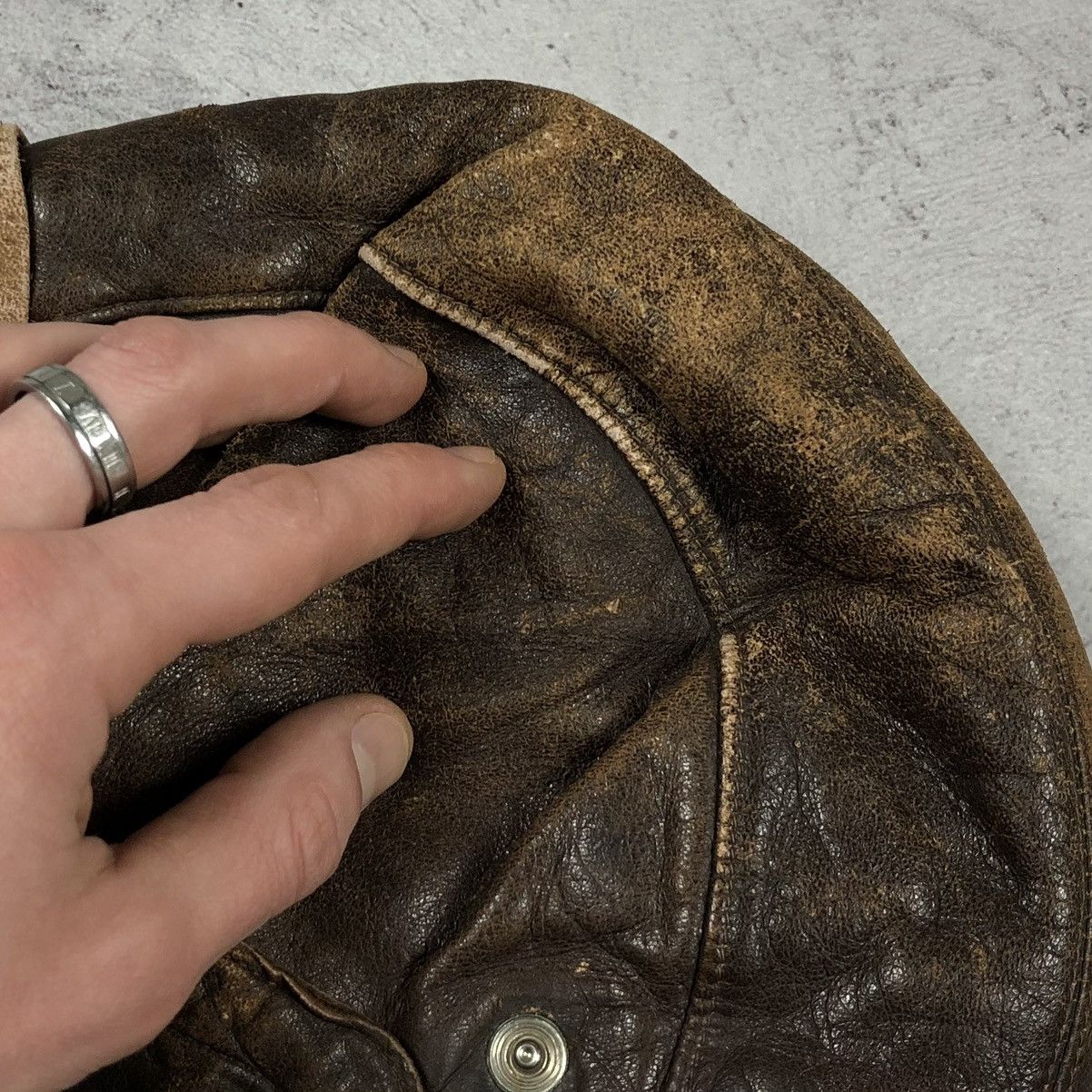 Vintage Rare Vintage 1920s–1930s Leather Aviator Flying Helmet Size ONE SIZE - 21 Thumbnail