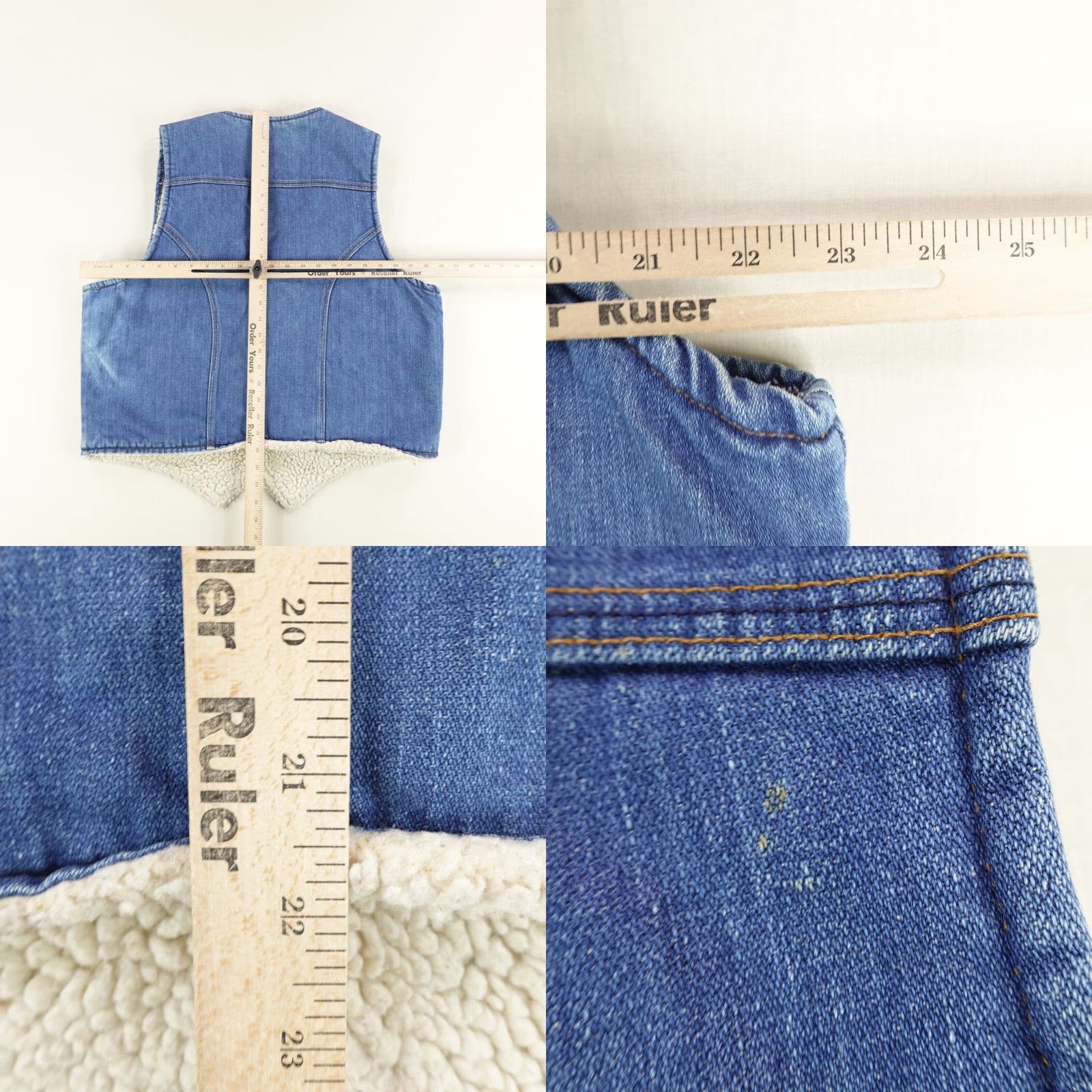 Denime Vintage Sedgefield Vest Men XL Denim Do Nothing Sherpa Lined Snap Up Western 70s Size US XL / EU 56 / 4 - 8 Thumbnail
