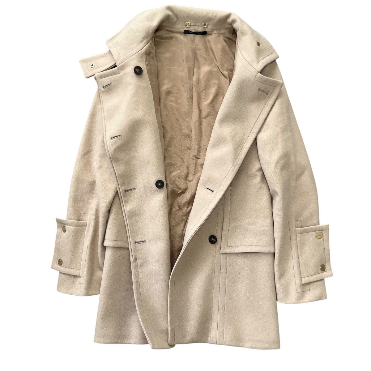 Gucci GUCCI × TOM FORD 03AW Belt Stand Collar Hidden Placket Coat Size XS / US 0-2 / IT 36-38 - 5 Thumbnail