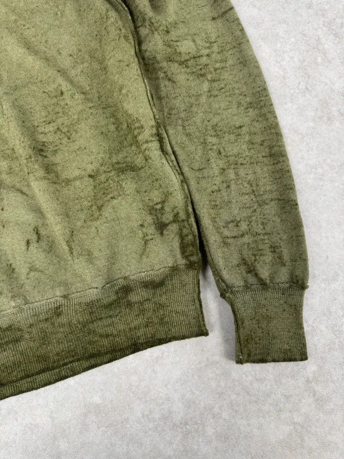 Dolce & Gabbana 2000s Dolce & Gabbana Aged V-Neck Green Sweater Size US M / EU 48-50 / 2 - 5 Thumbnail