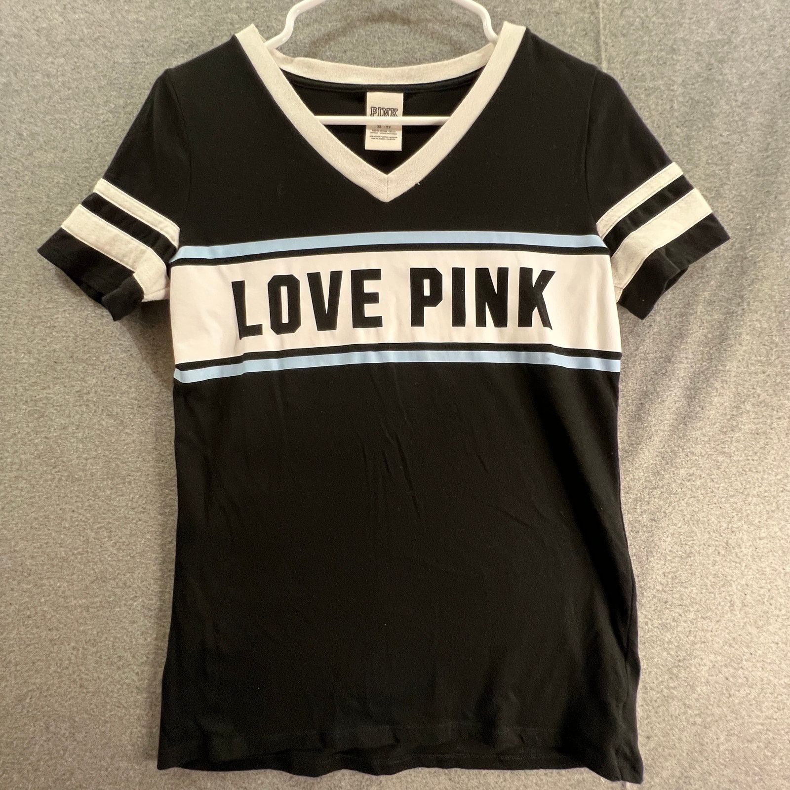 Pink PINK Shirt Women Size XS Black Short Sleeve Casual Size XS / US 0-2 / IT 36-38 - 1 Thumbnail