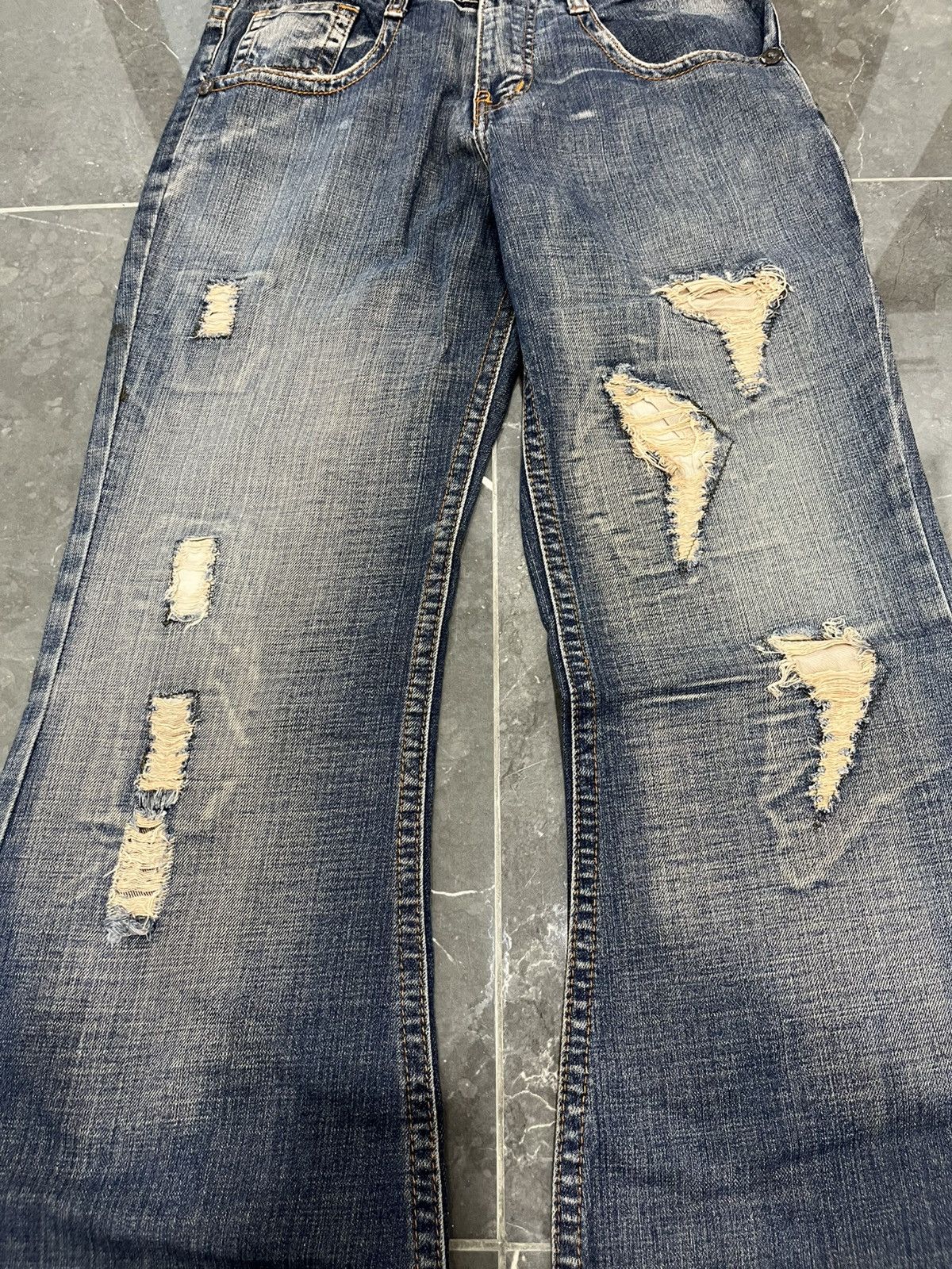 5351 POUR LES HOMMES Nu wave flared jeans tornado mart styled Size US 29 - 10 Thumbnail