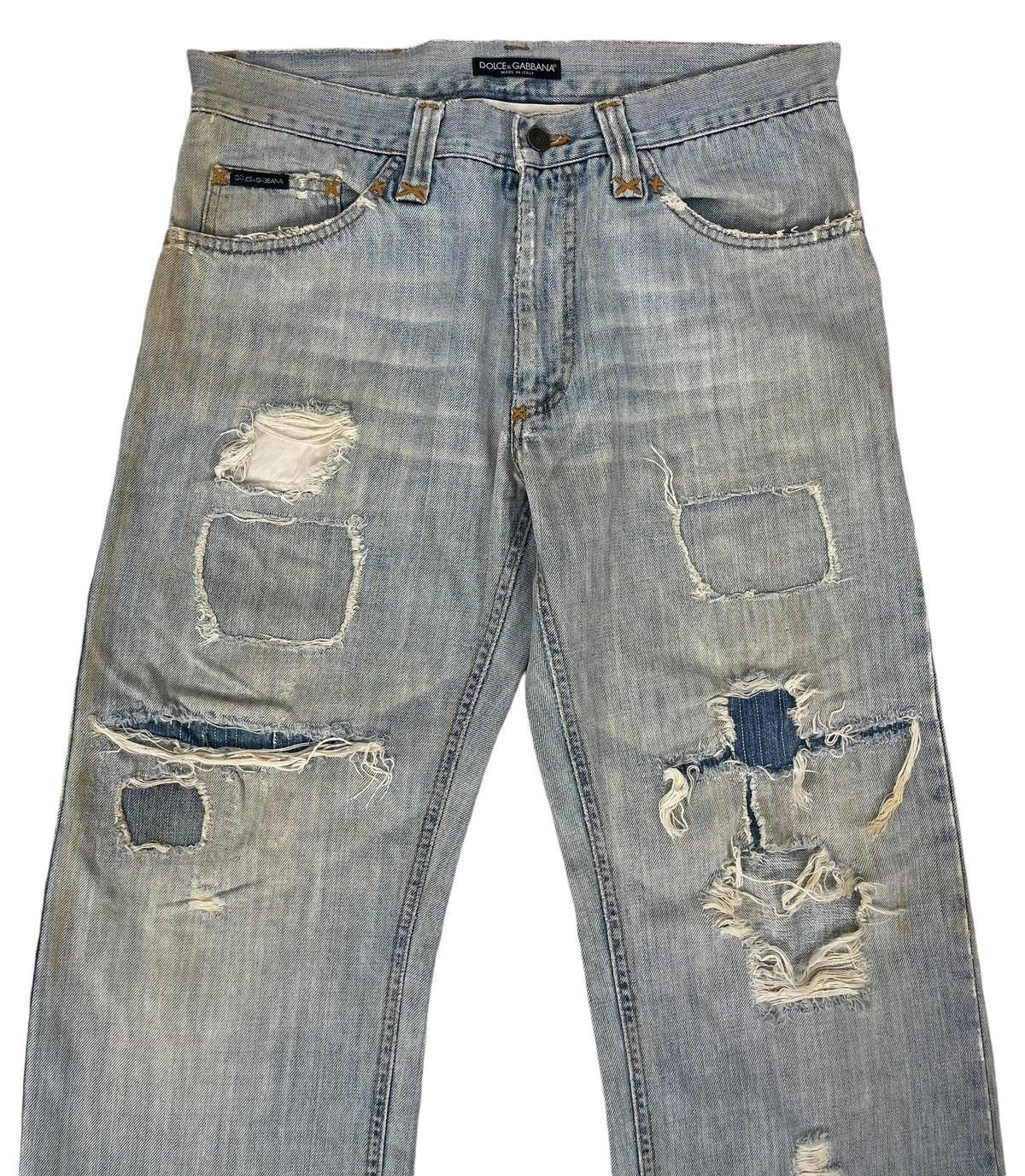 Dolce & Gabbana × Vintage Vintage D&G Dolce Gabbana Distressed Jeans Size US 35 - 3 Thumbnail