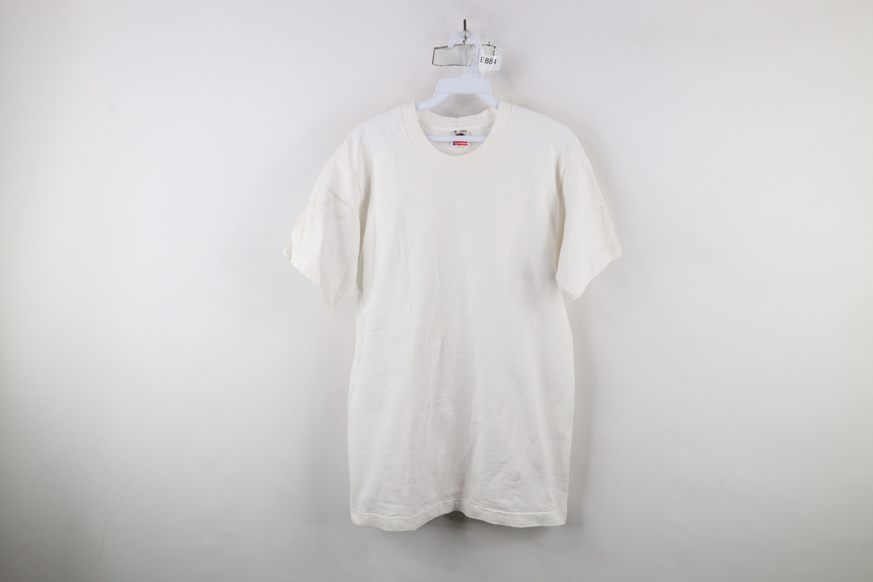 Vintage Vintage 90s Streetwear Cotton Short Sleeve T-Shit White USA Size US M / EU 48-50 / 2 - 1 Thumbnail