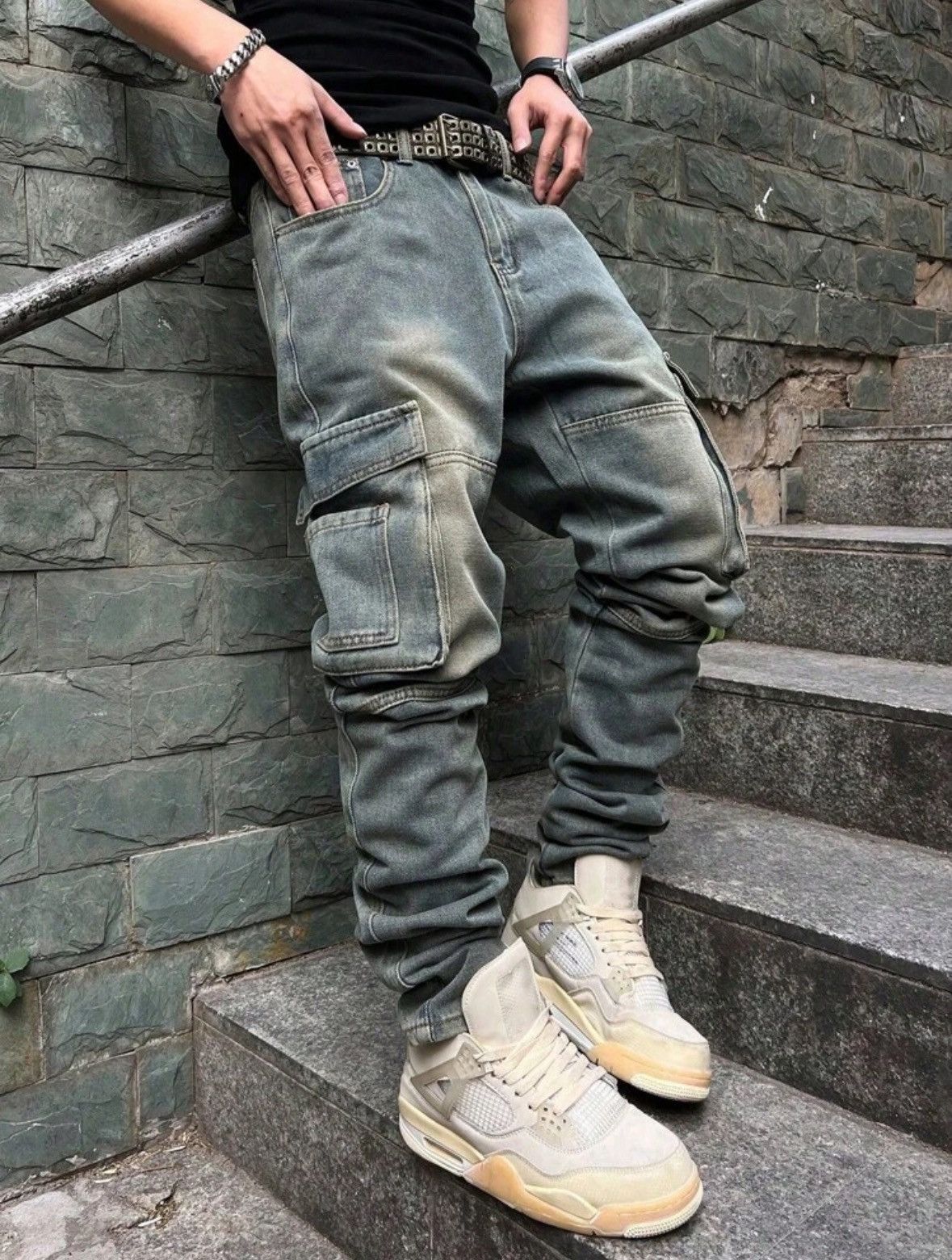 Other × Vintage Heavyweight Street Cargo Jeans Size US 40 / EU 56 - 3 Thumbnail