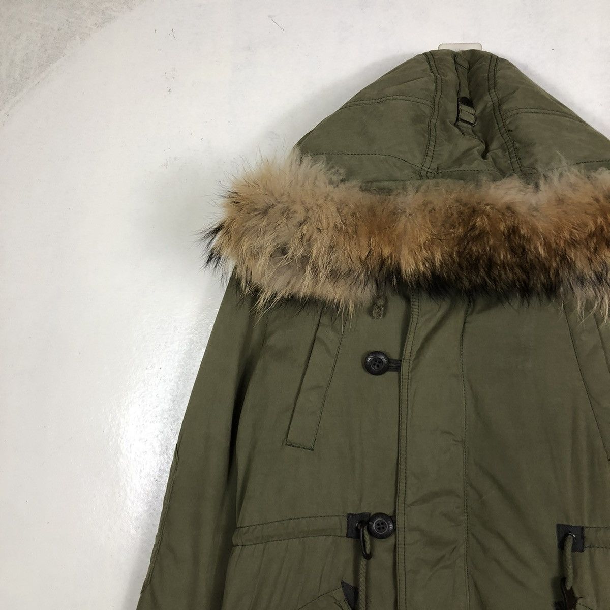 Japanese Brand 📌BIKER JACKET PARKA MINK FUR HOODIE MOUSSY MILITARY DESIGN Size US S / EU 44-46 / 1 - 8 Thumbnail