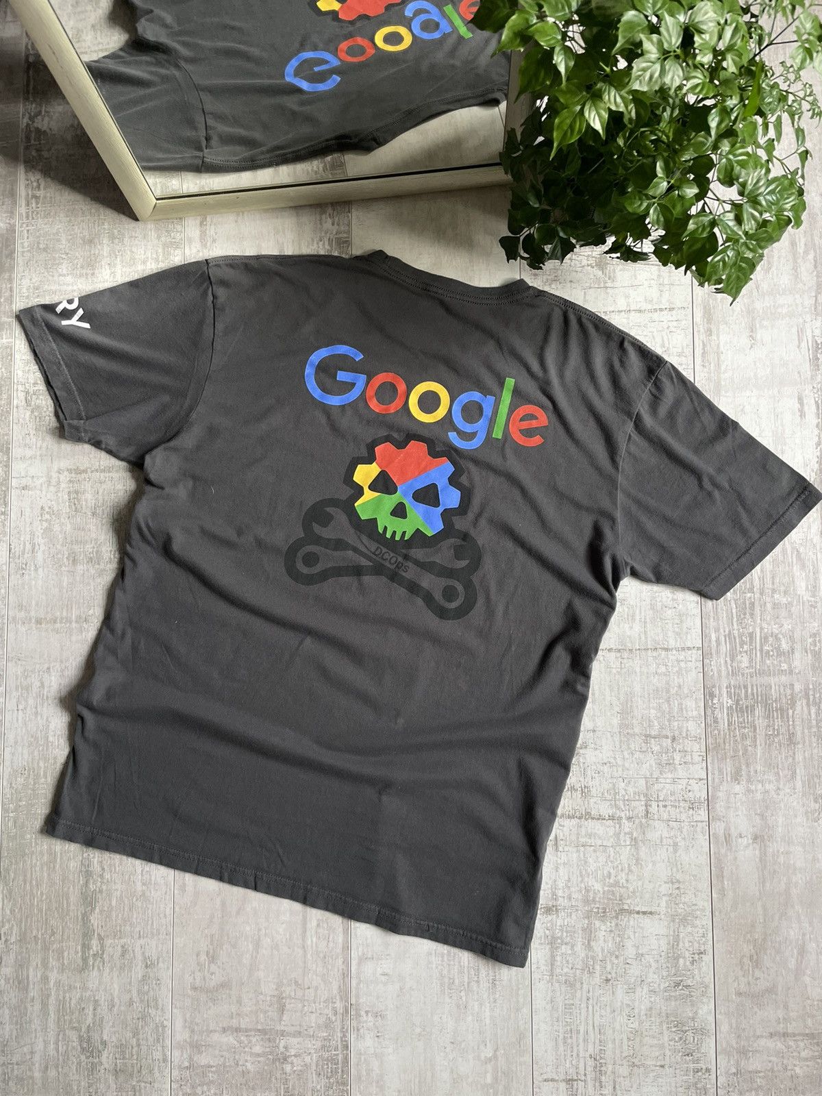 Vintage Humor Y2K Google Vintage DC Operations T-Shirt Skull Printed Size US XL / EU 56 / 4 - 2 Thumbnail
